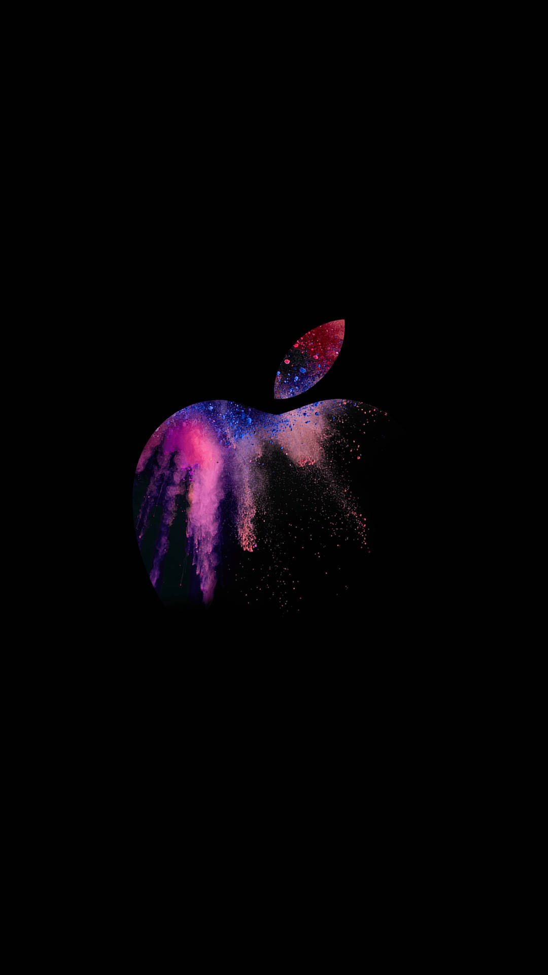 Hello Again Pink Blue Apple Logo Background