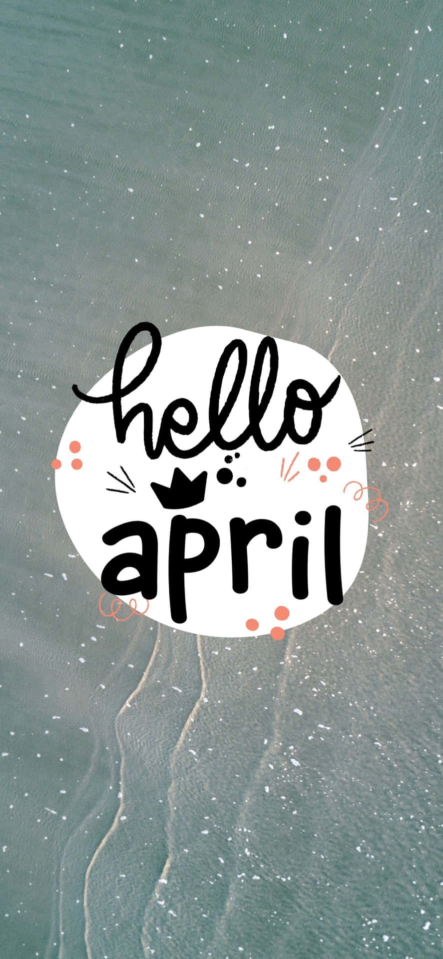 Hello April Beach Background Background