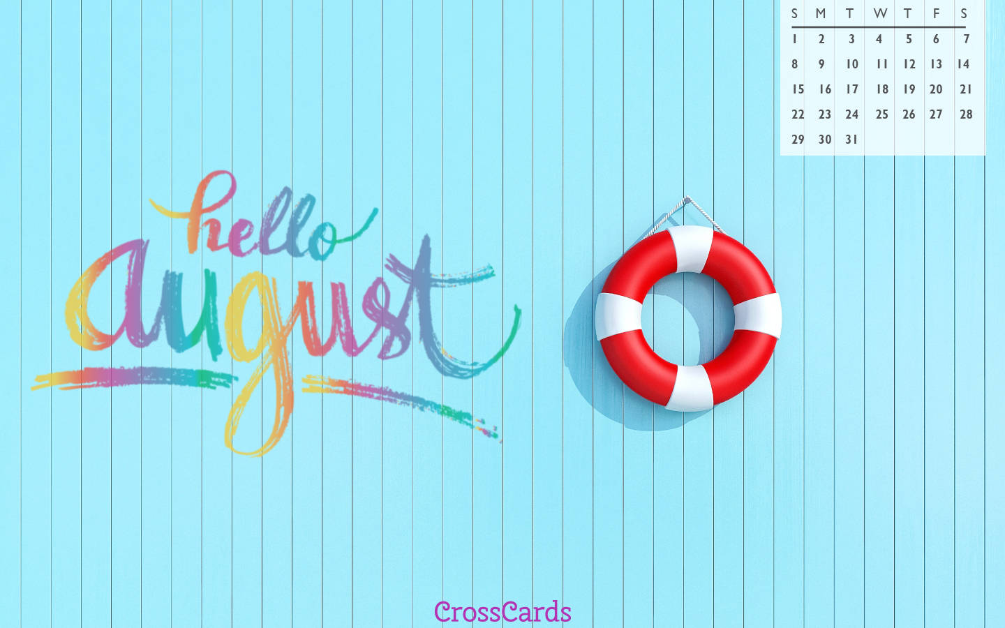 Hello August Wallpaper Background