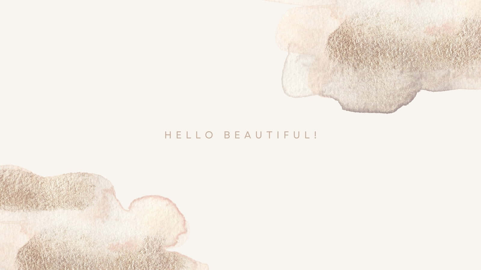 Hello Beautiful Watercolor Background