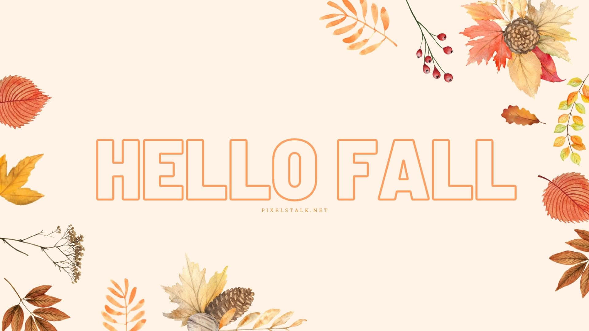 Hello Fall Floral Background Background