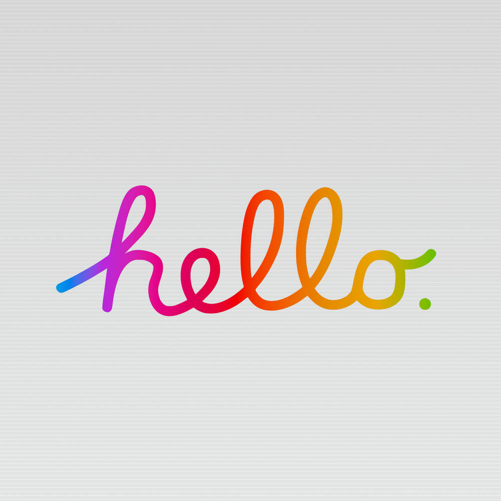 Hello Greeting For Apple Devices Background