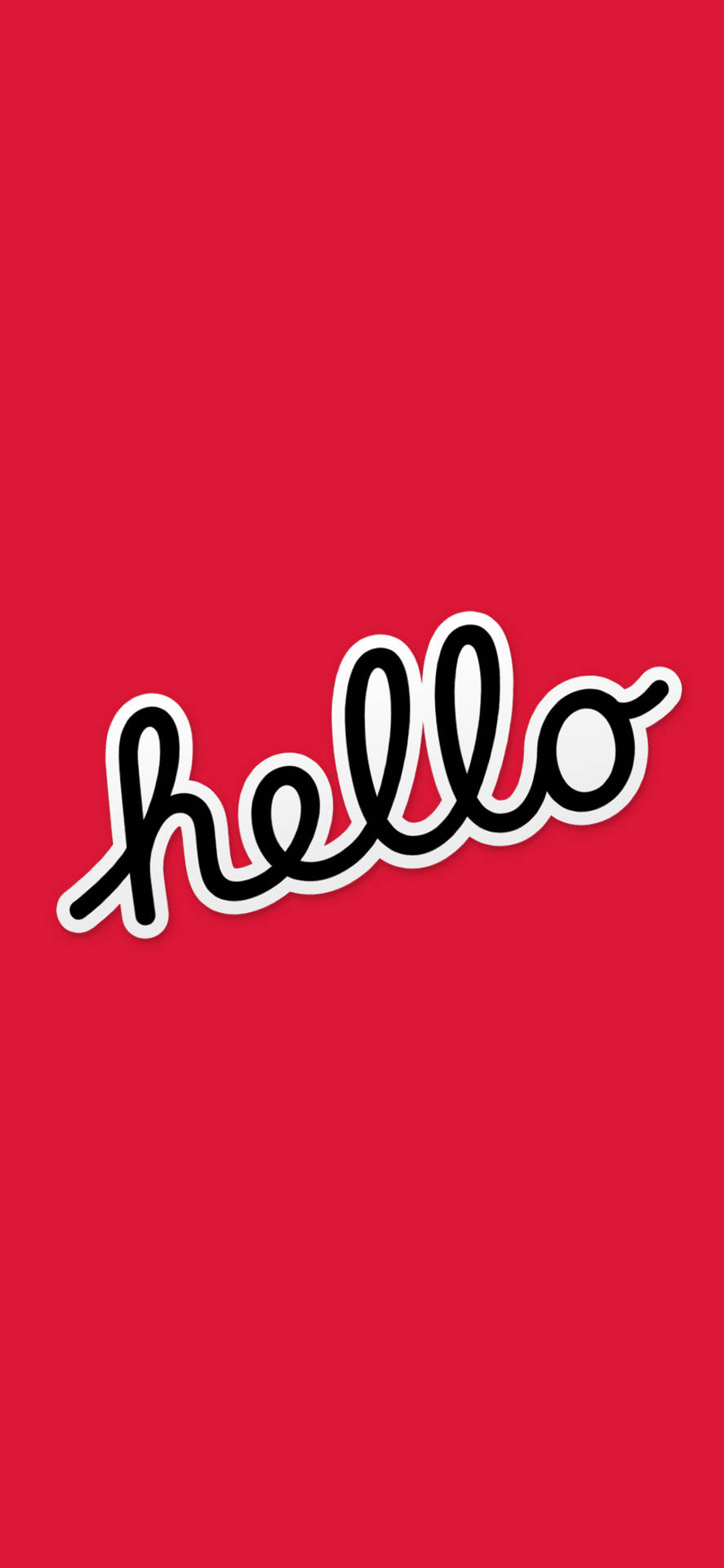 Hello Greeting On Red Background Background