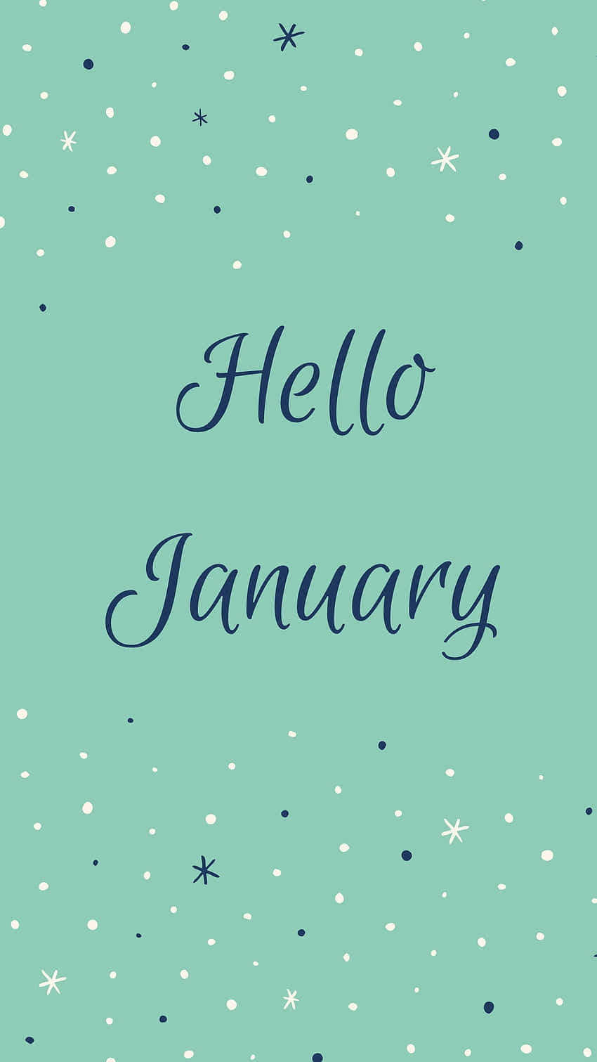 Hello January! A Shining New Year Lies Ahead Background