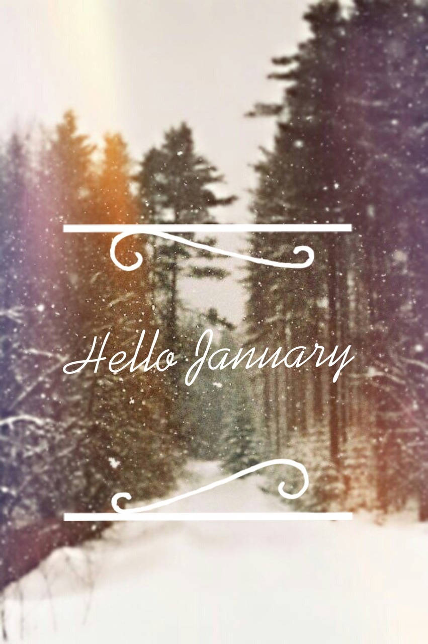 Hello January Aesthetic Filter Background