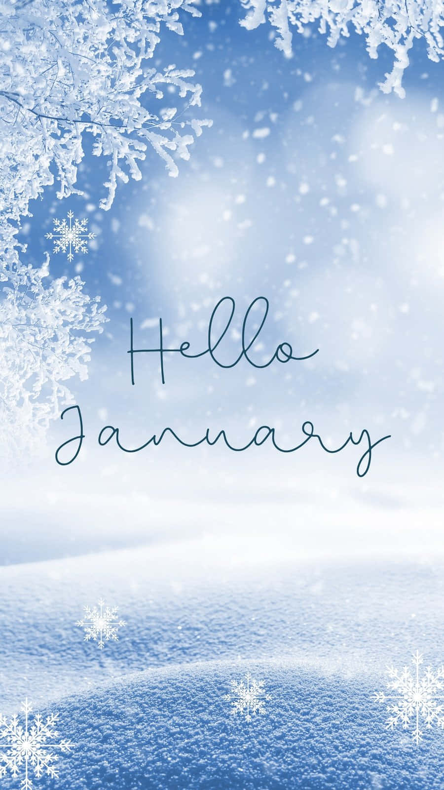 Hello January, Greet The New Year With A Smile! Background