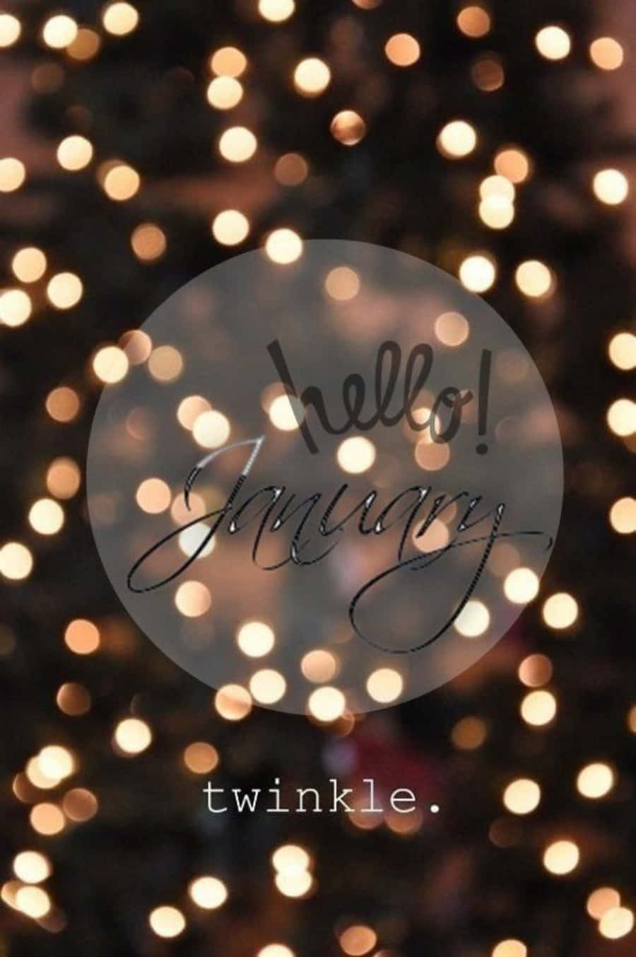 Hello January Twinkle Background