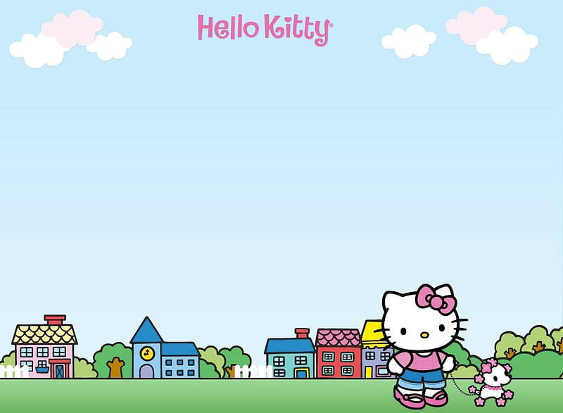 Hello Kitty Aesthetic Strolling Background