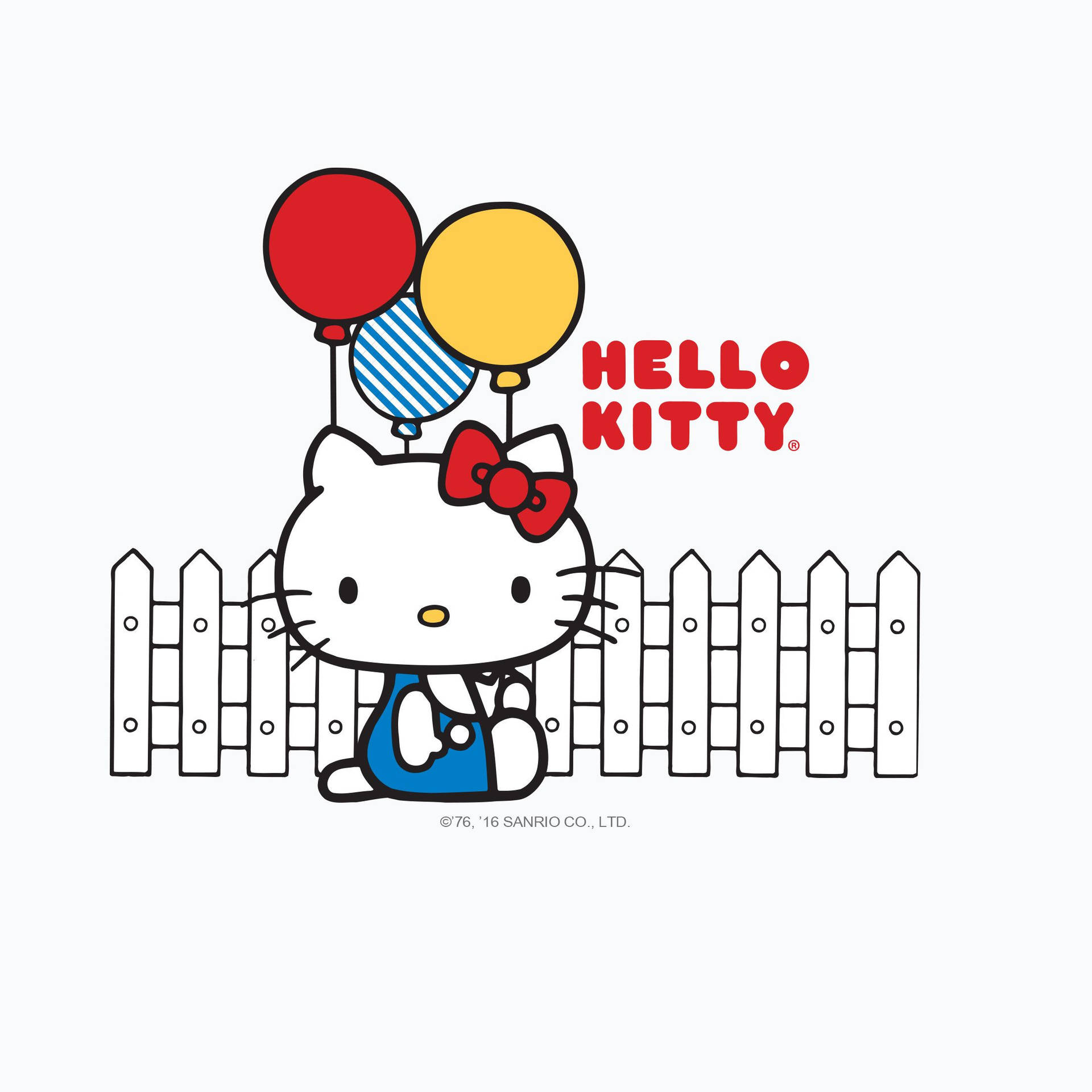 Hello Kitty And Balloons - Happiness In The Air Background