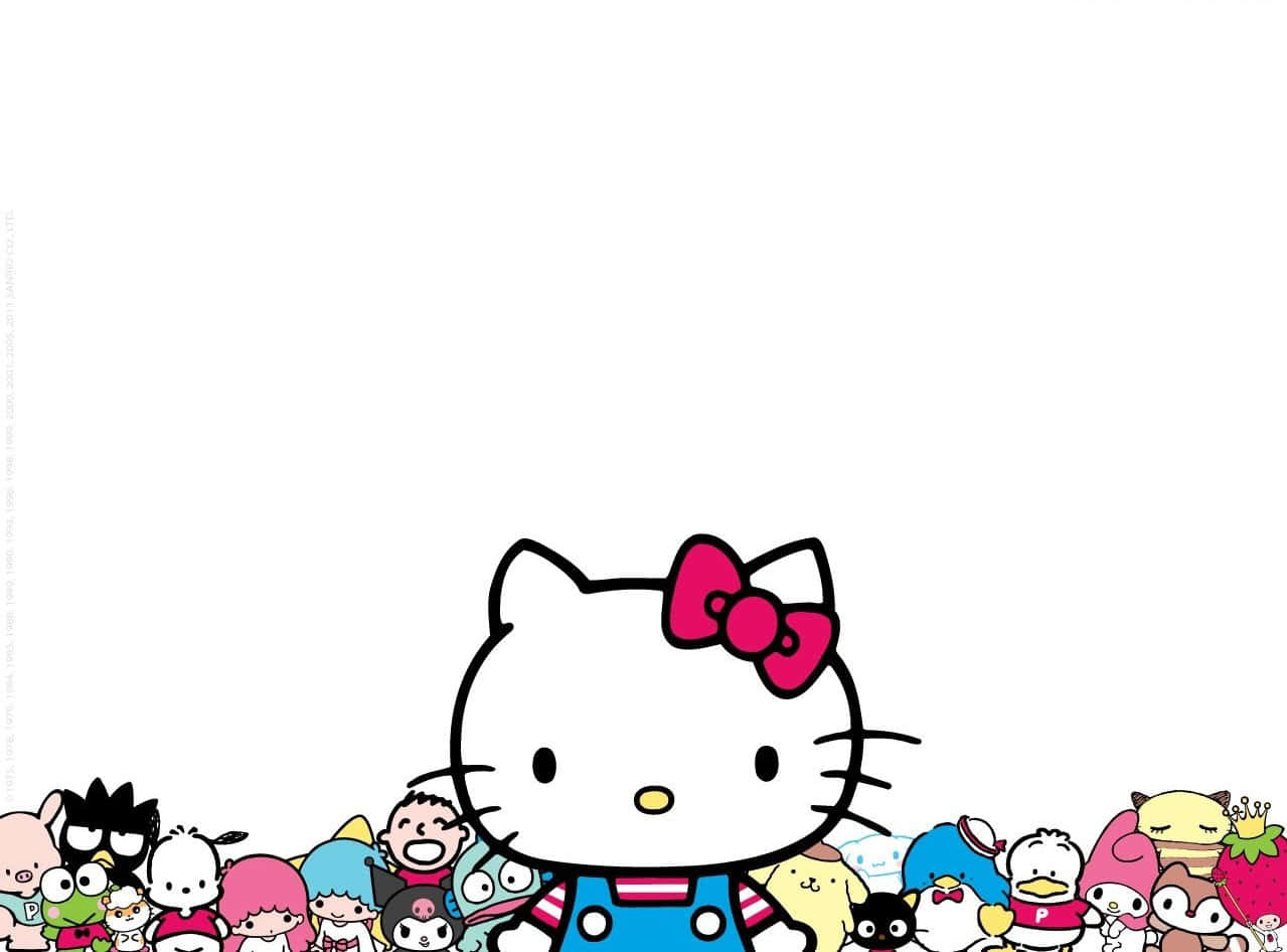 Hello Kitty And Friends Enjoying A Cheerful Day Background