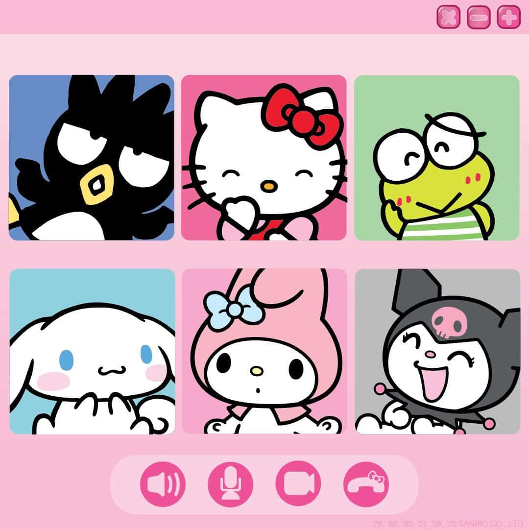 Hello Kitty And Friends Enjoying A Fun Day Together Background