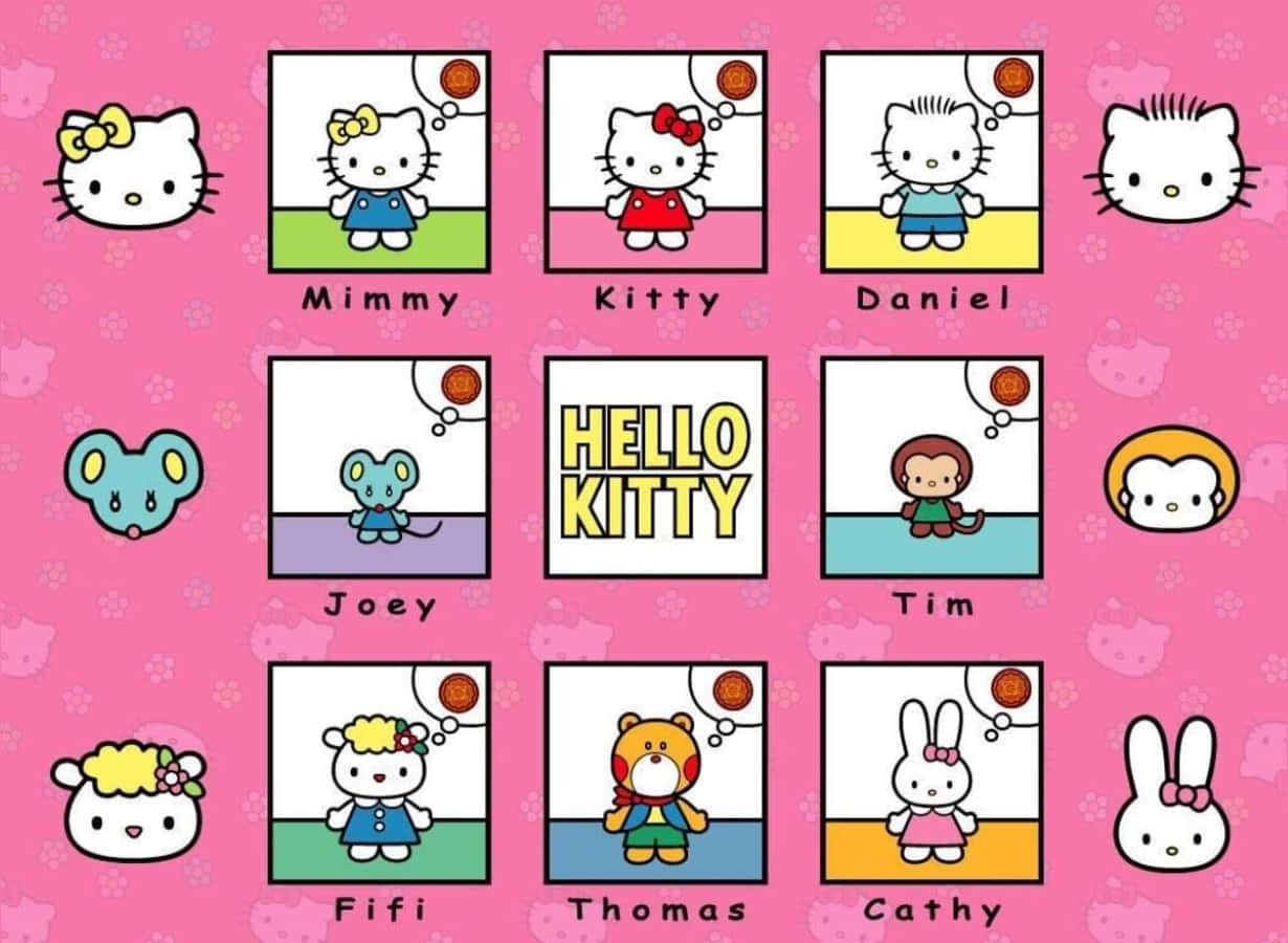 Hello Kitty And Friends Enjoying A Sunny Day Together Background