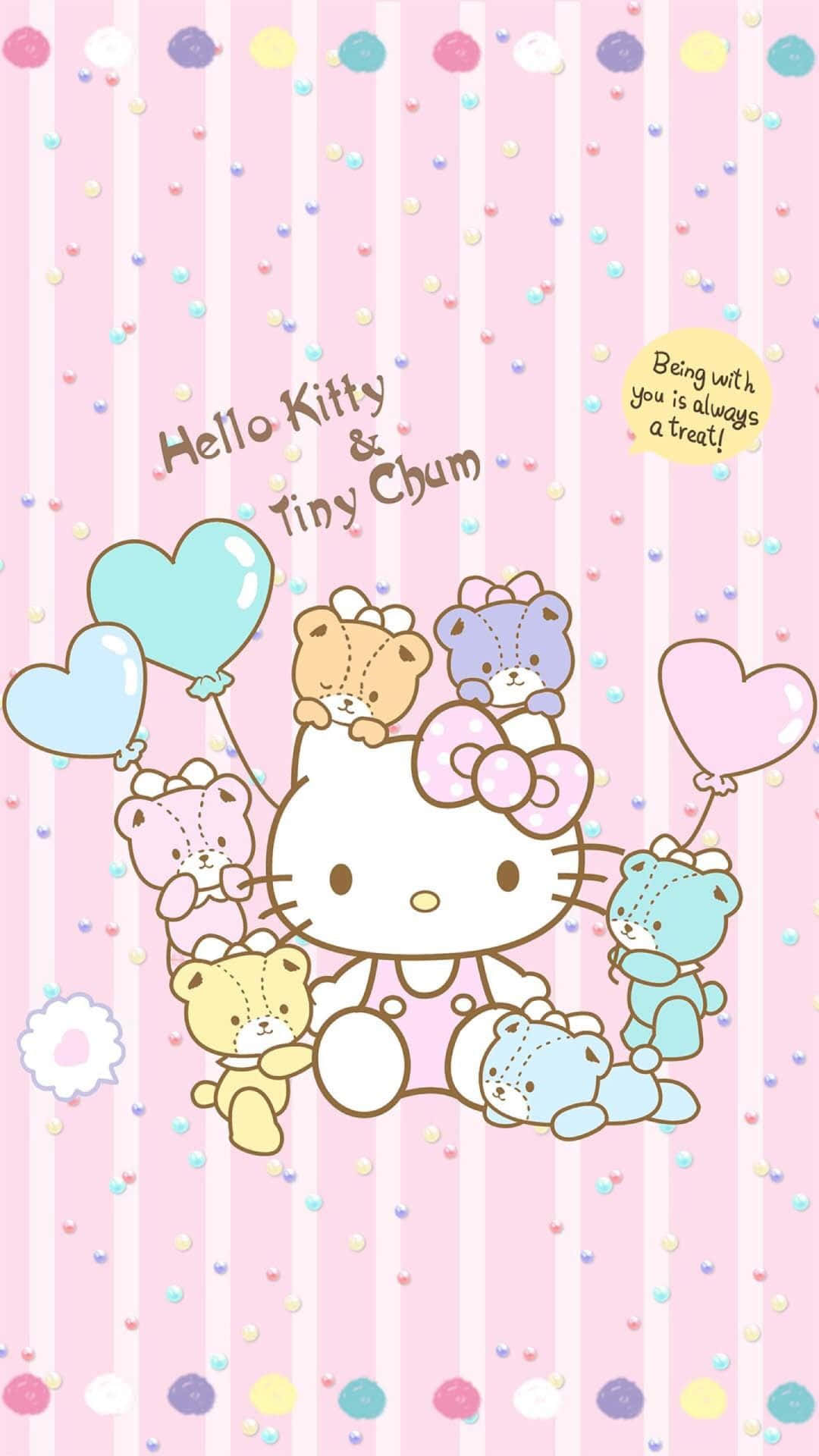 Hello Kitty And Friends Enjoying Their Time Together Background