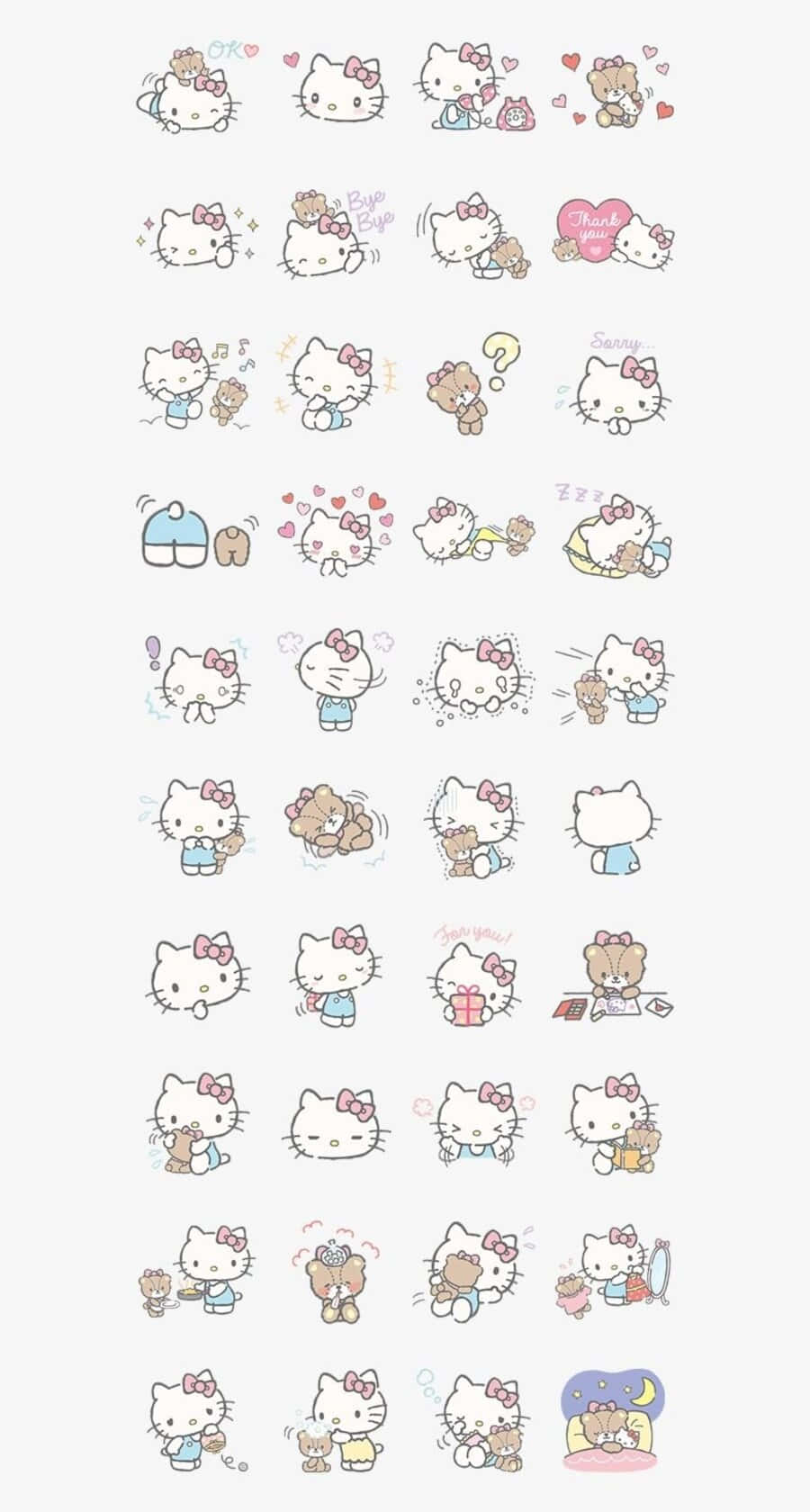 Hello Kitty And Friends Having A Joyful Time Together Background