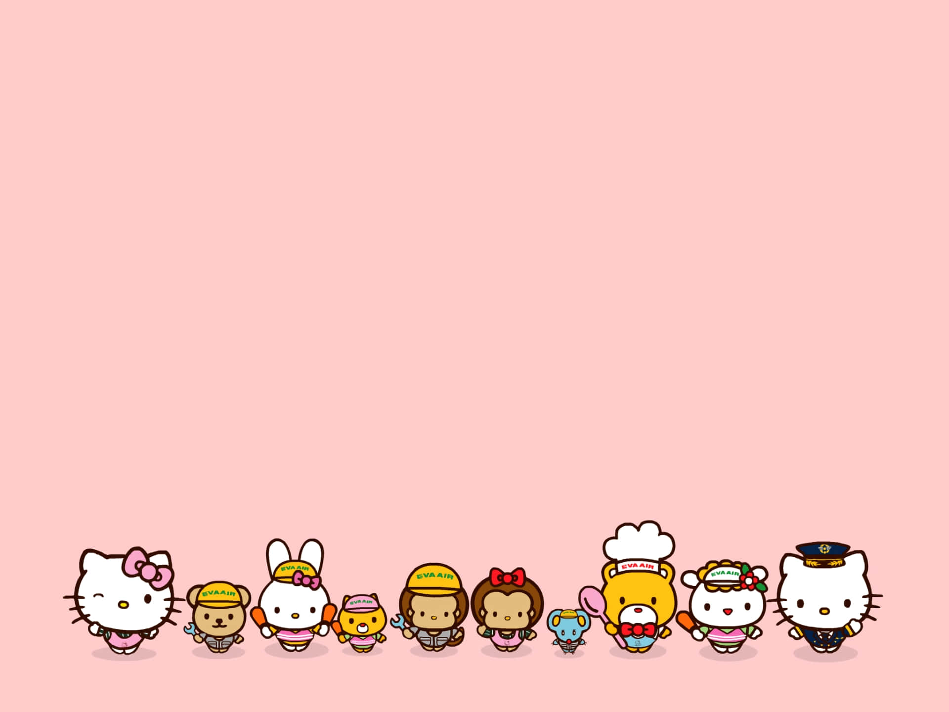 Hello Kitty And Friends Sharing A Fun Moment Together Background