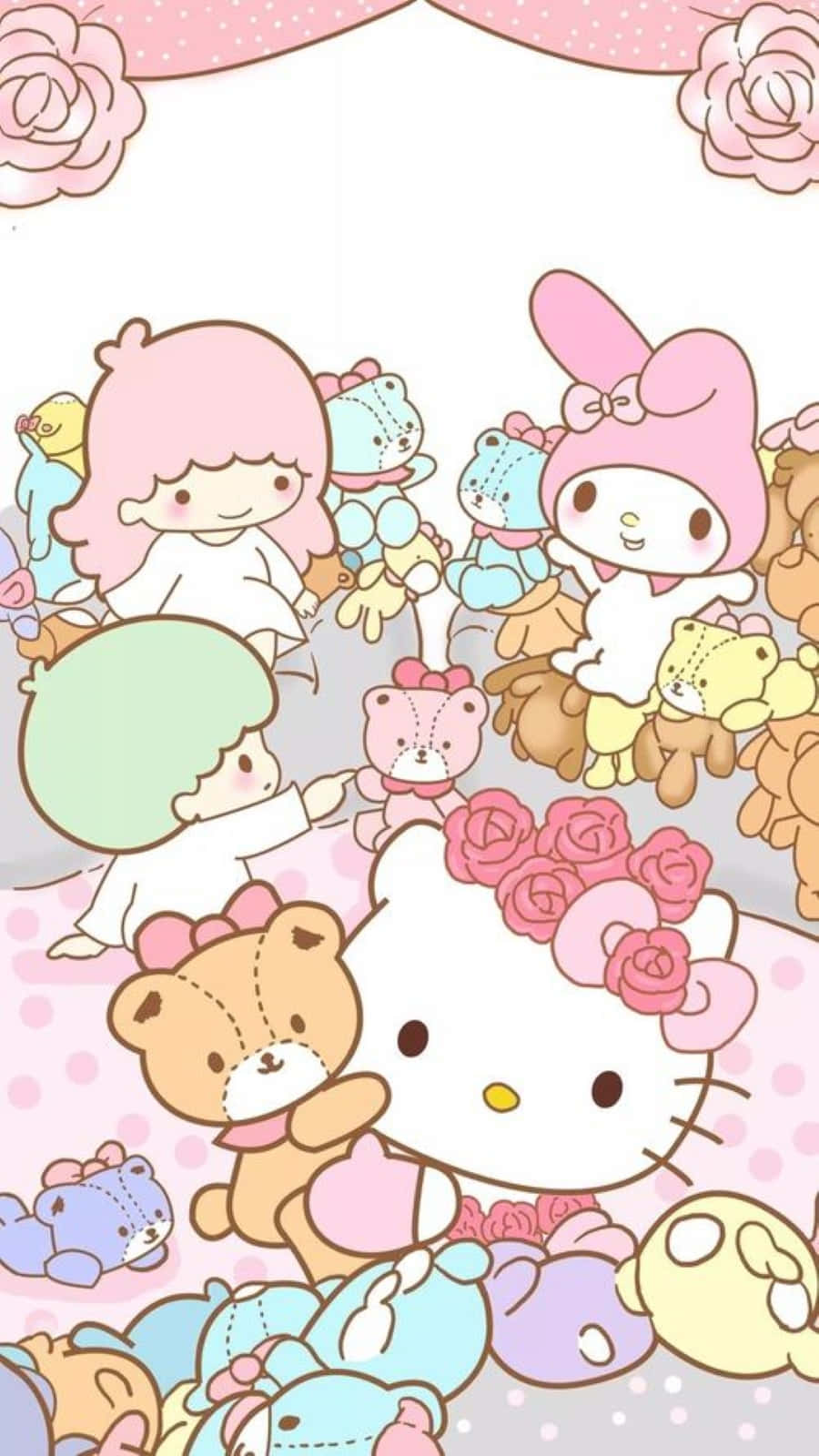 Hello Kitty And Her Adorable Friends Background