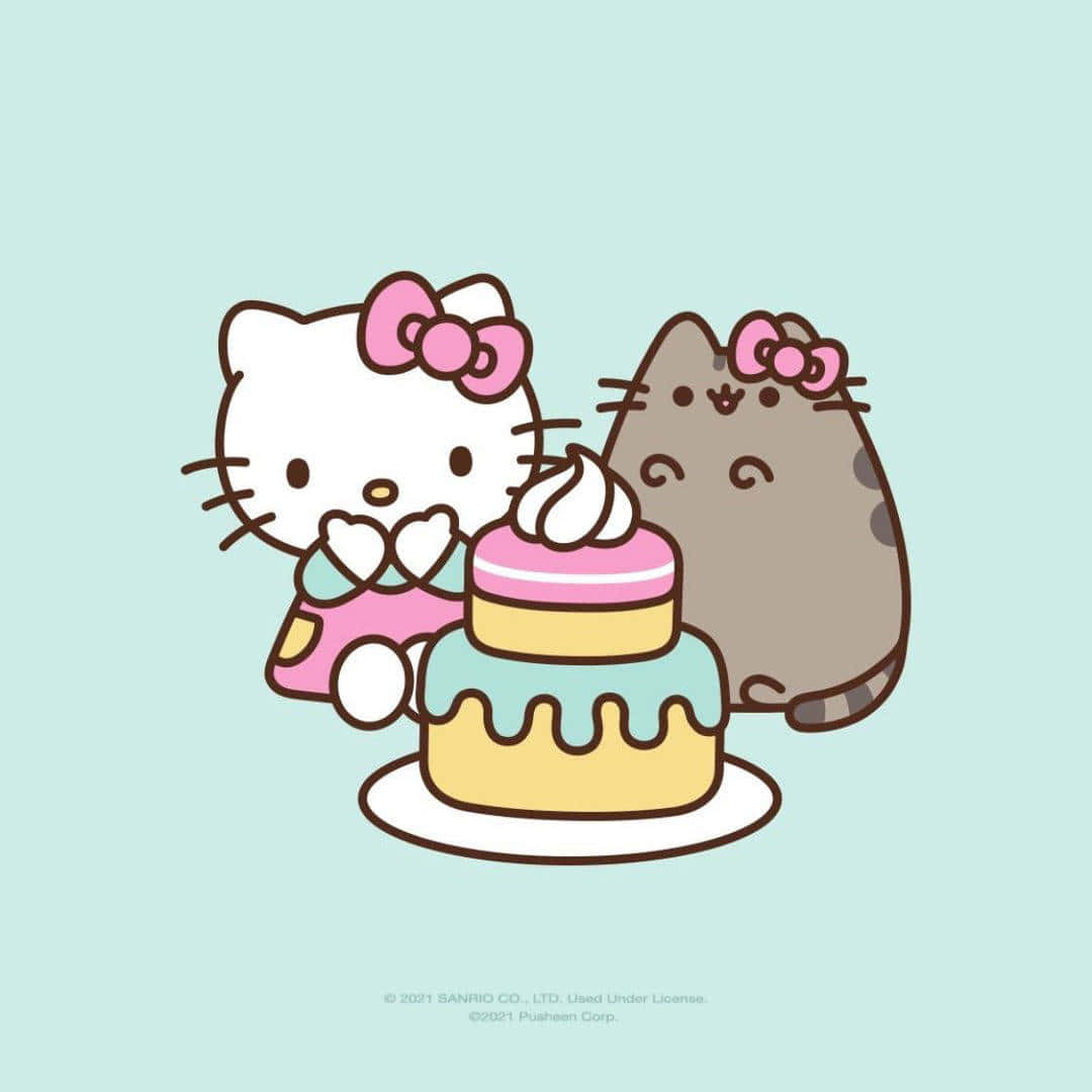 Hello Kitty Birthday Cake Sanrio Pfp Background