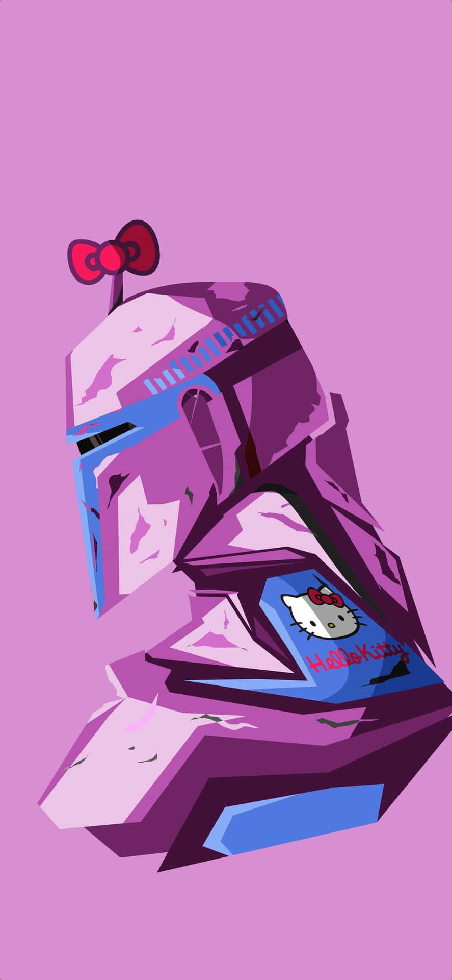 Hello Kitty Boba Fett The Mandalorian Iphone Background