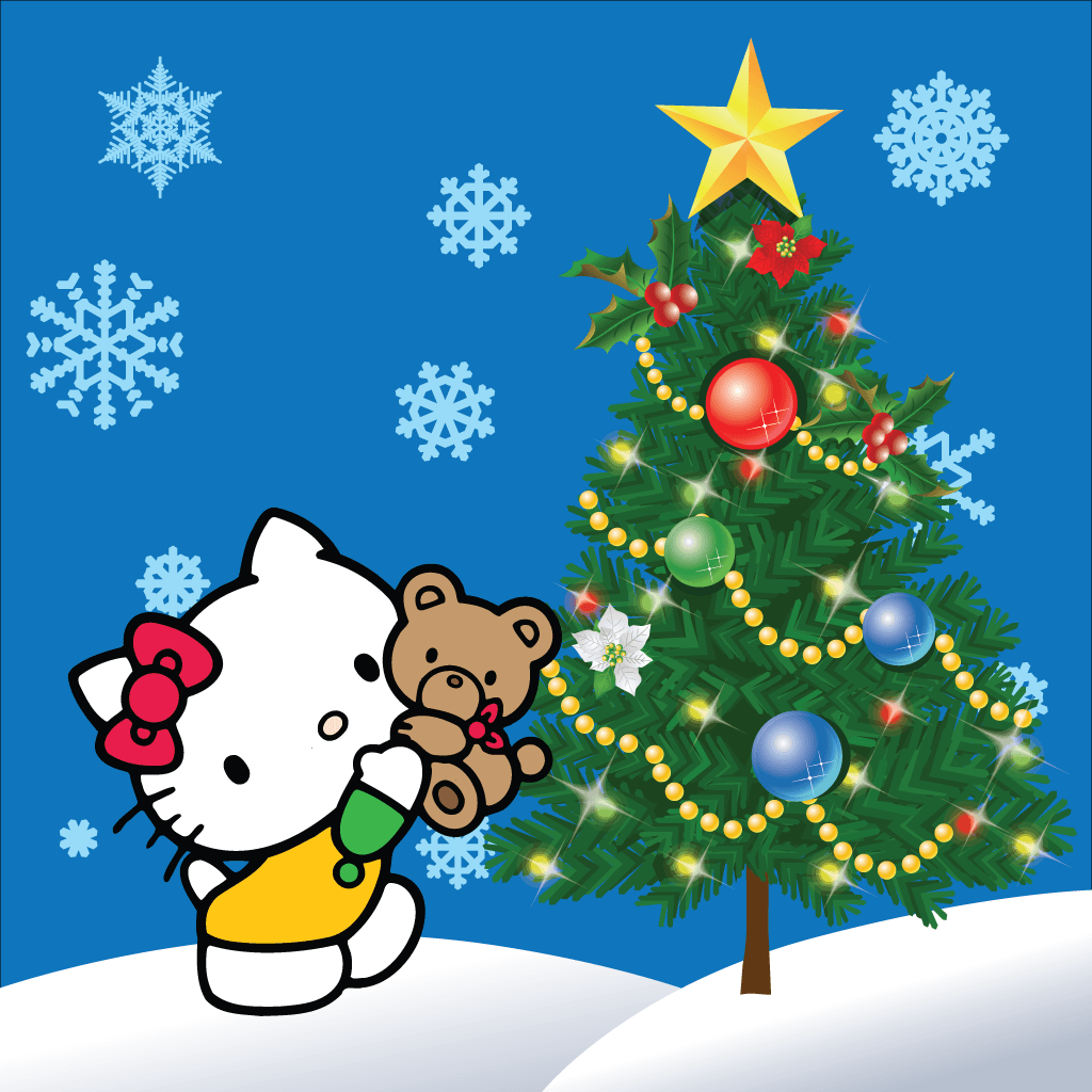 Hello Kitty Christmas 1024 X 1024 Wallpaper Background
