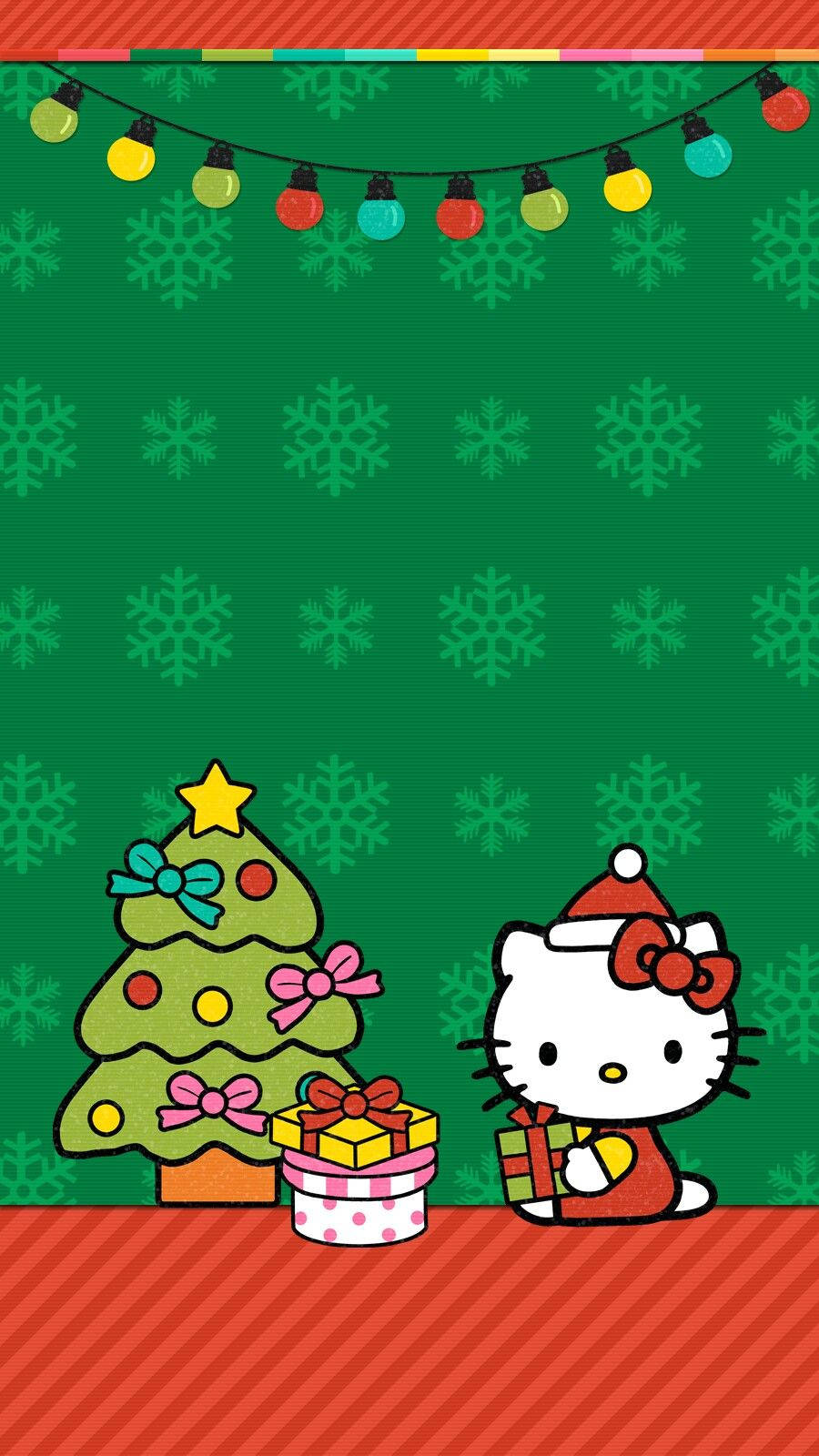 Hello Kitty Christmas Phone Background