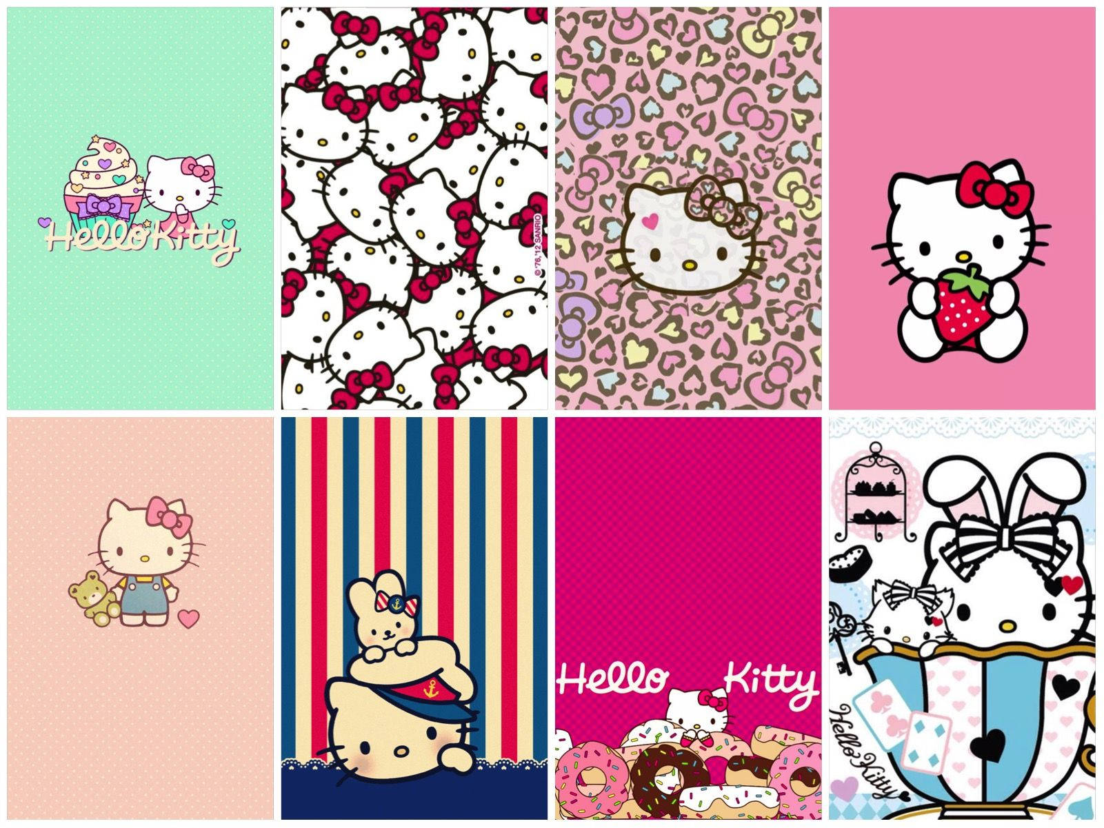 Hello Kitty Collage Background