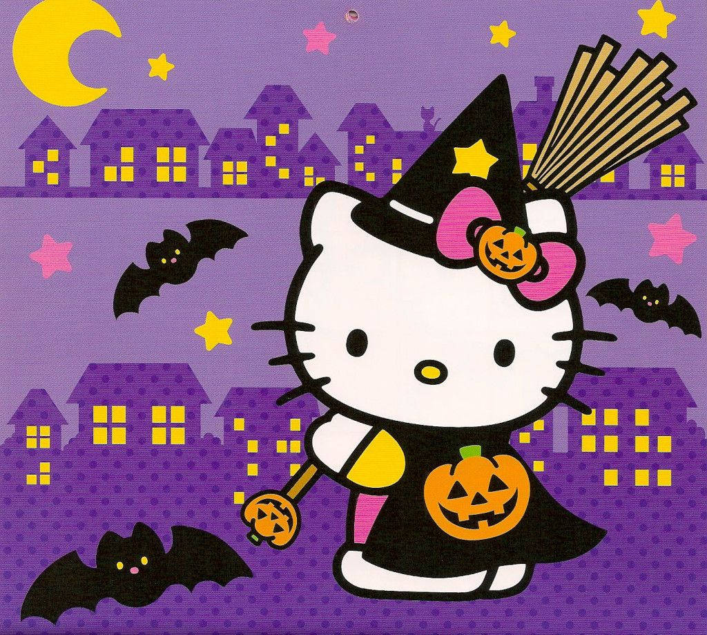 Hello Kitty Cute Disney Halloween Background