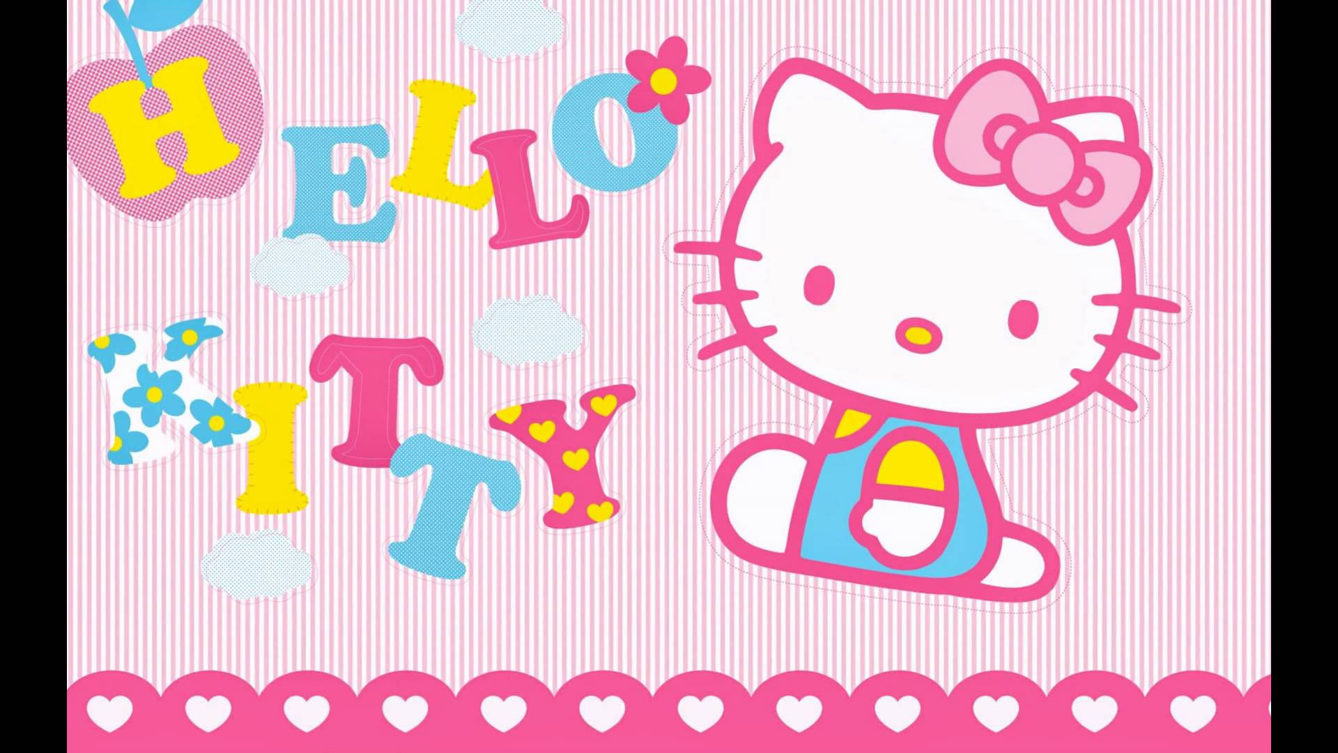 Hello Kitty Cute Letters Background