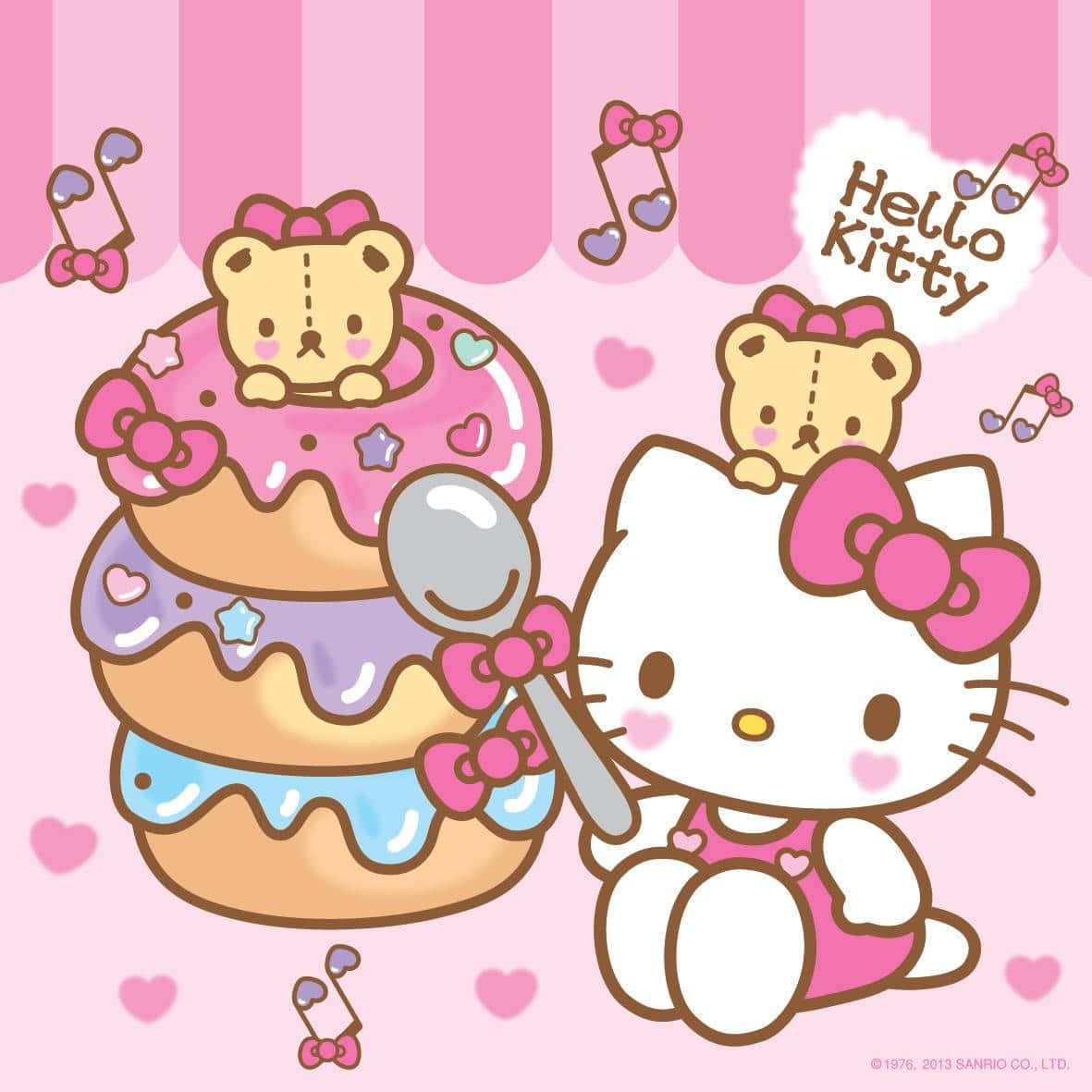 Hello Kitty Donuts Sanrio Pfp Background