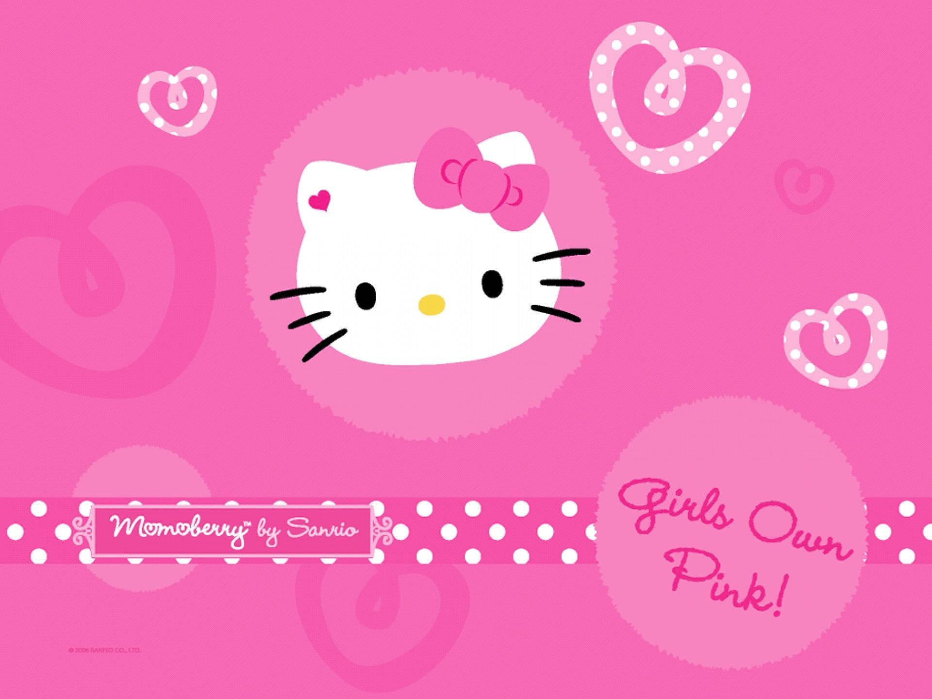 Hello Kitty Girls Own Pink Background