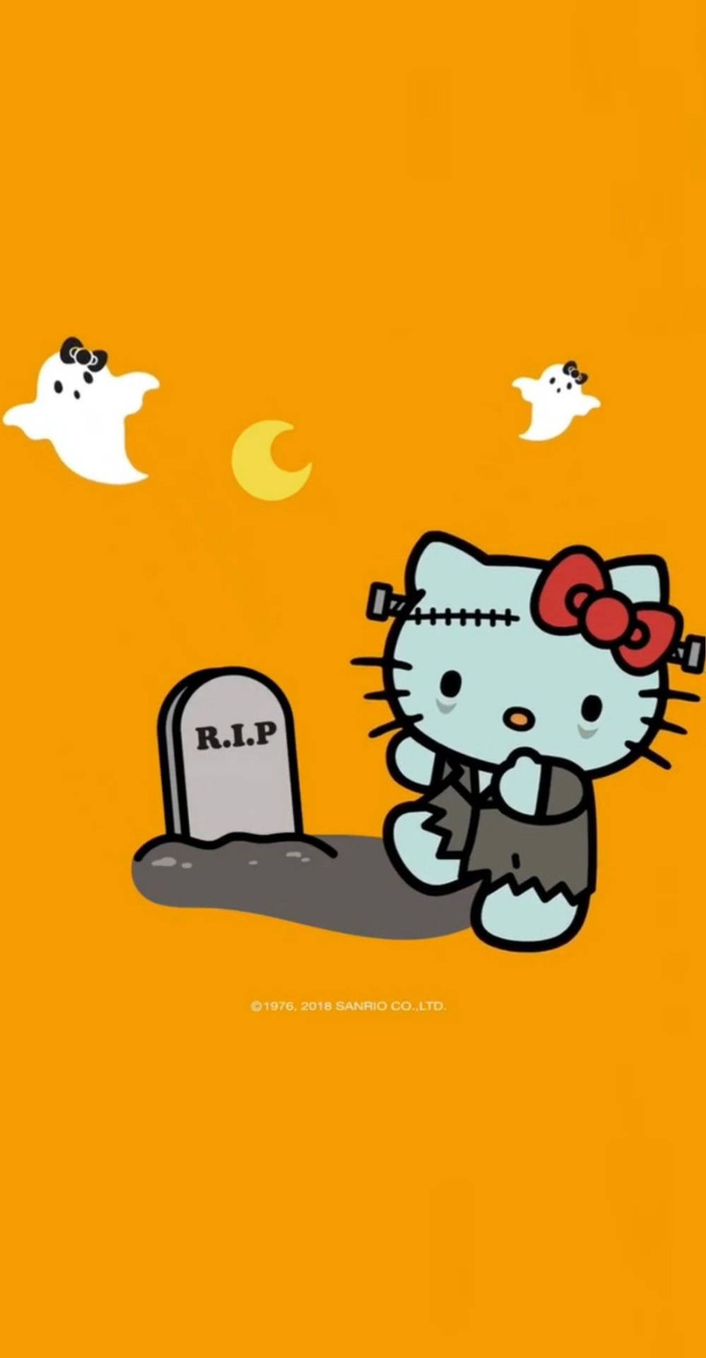 Hello Kitty Halloween In Cemetery