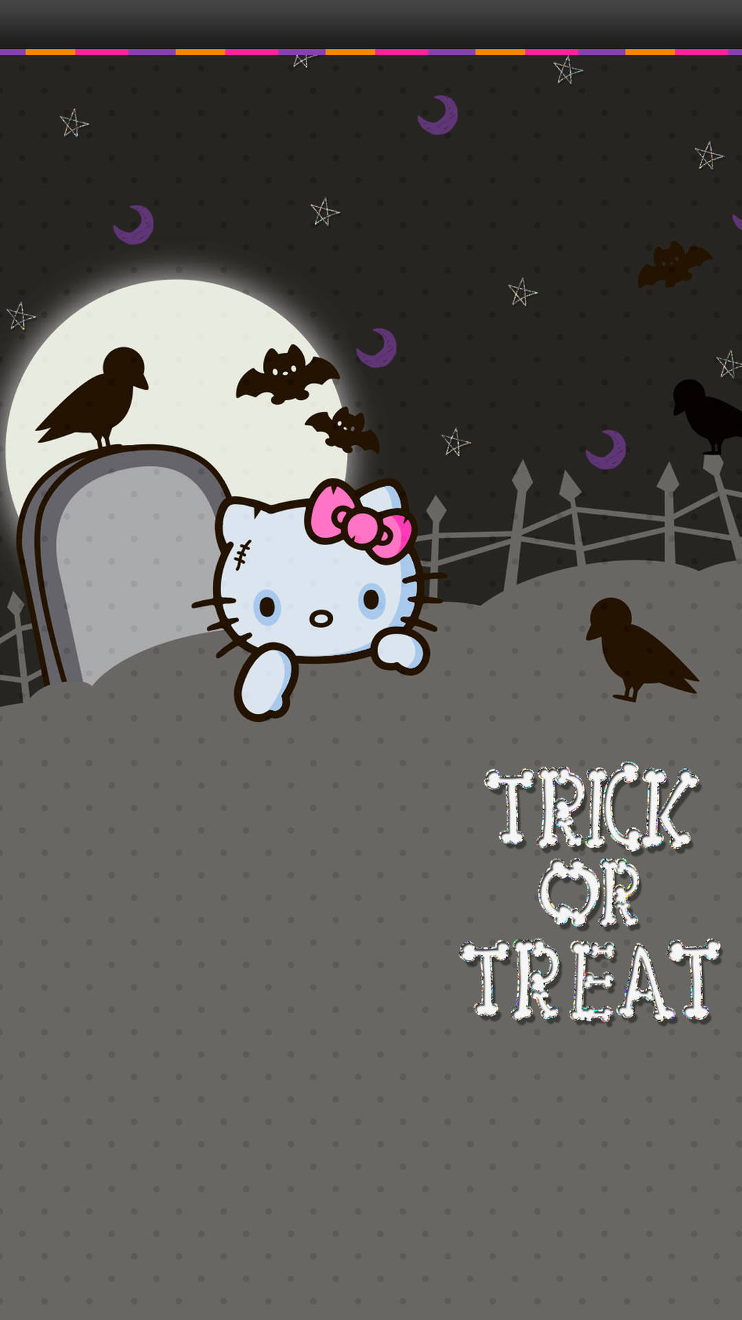 Hello Kitty Halloween Trick Or Treat Background