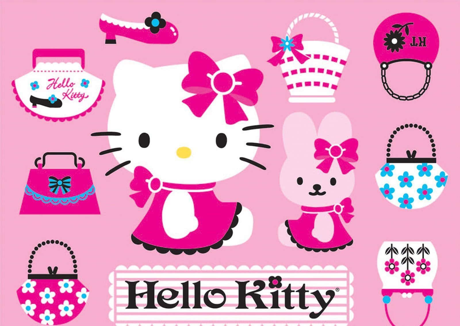 Hello Kitty Laptop Hand Bags Background