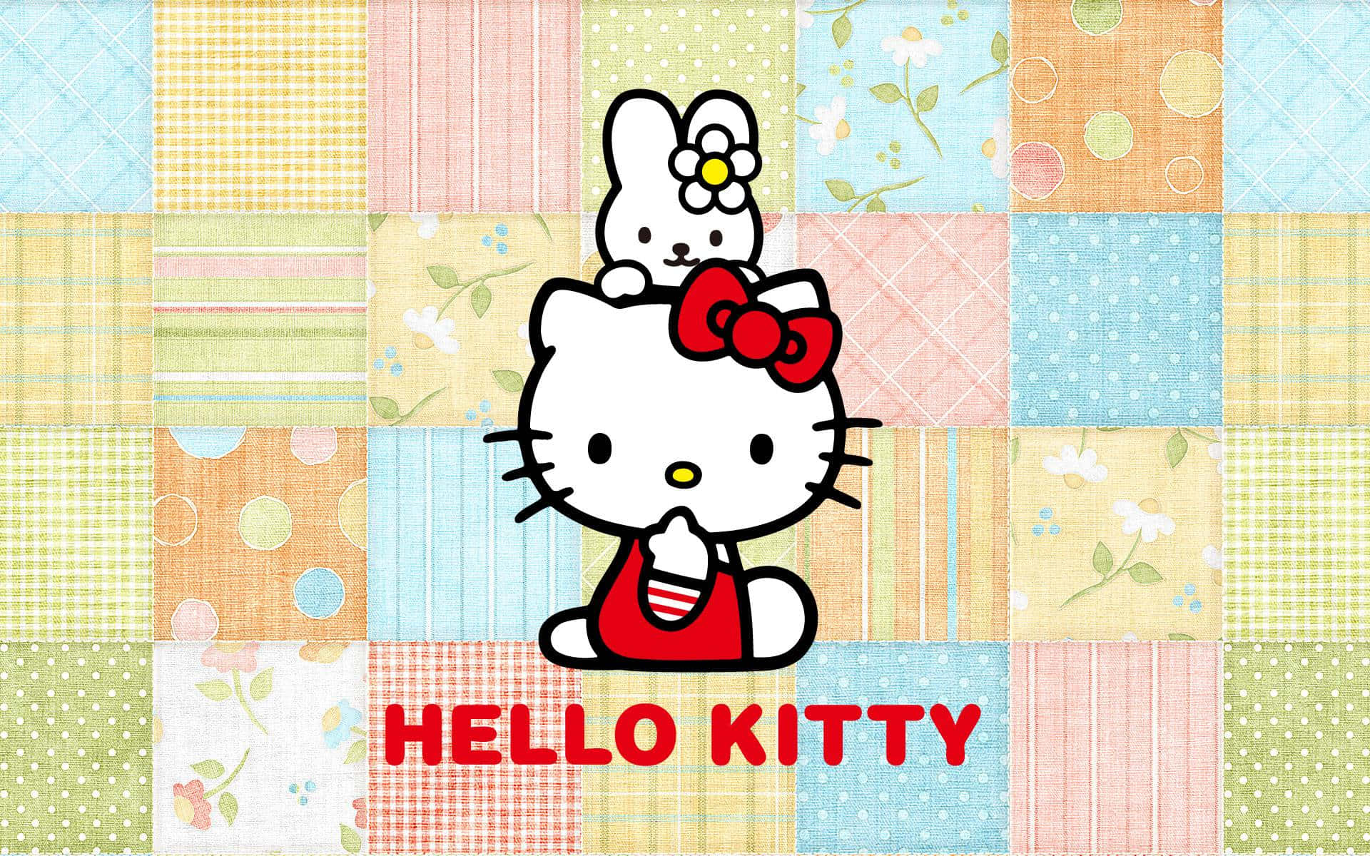 Hello Kitty Laptop Patterns Background