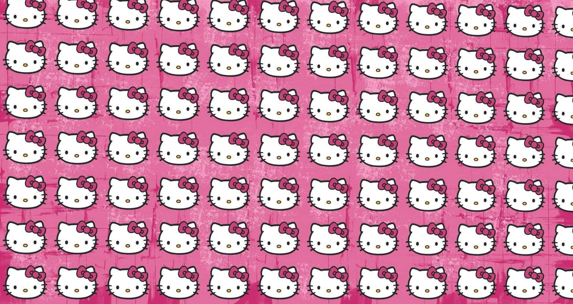 Hello Kitty Laptop Pink Collage Background