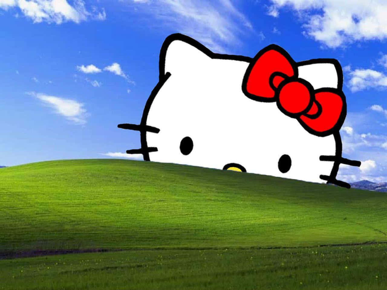 Hello Kitty Laptop Windows Hill Background