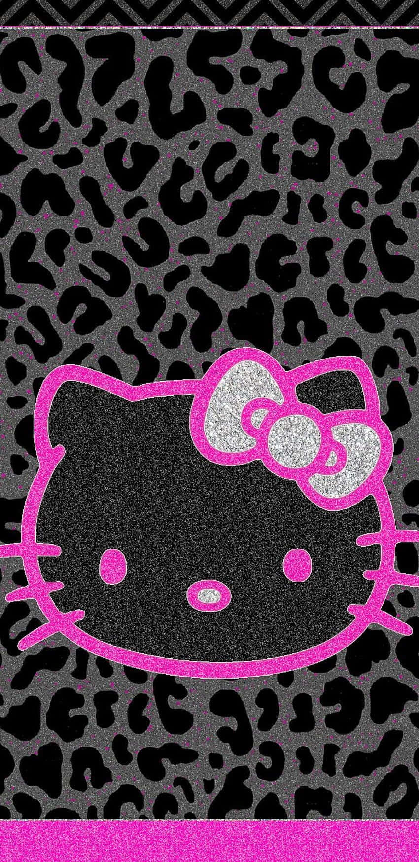 Hello Kitty Leopard Print Blanket Background