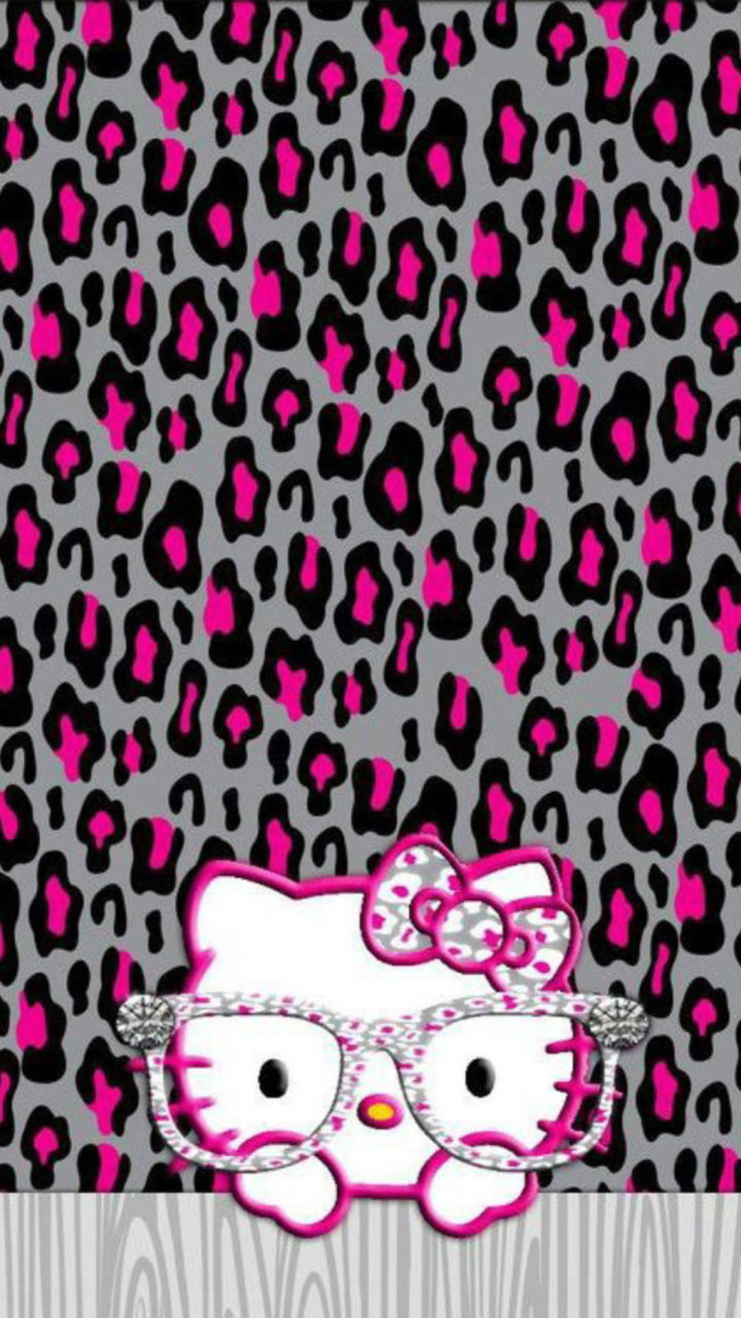 Hello Kitty On Cute Leopard Print Background