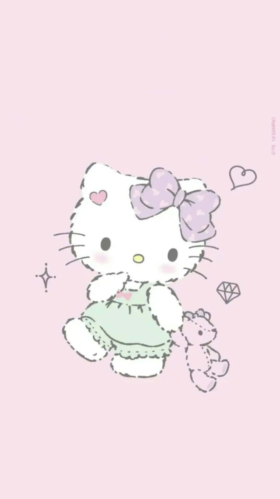Hello Kitty Teddy Bear Sanrio Pfp Background