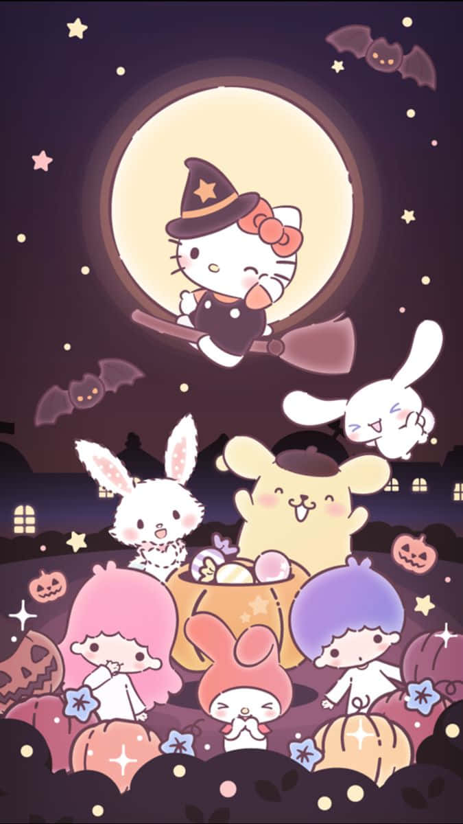 Hello Kitty Witch Halloween Sanrio Pfp Background