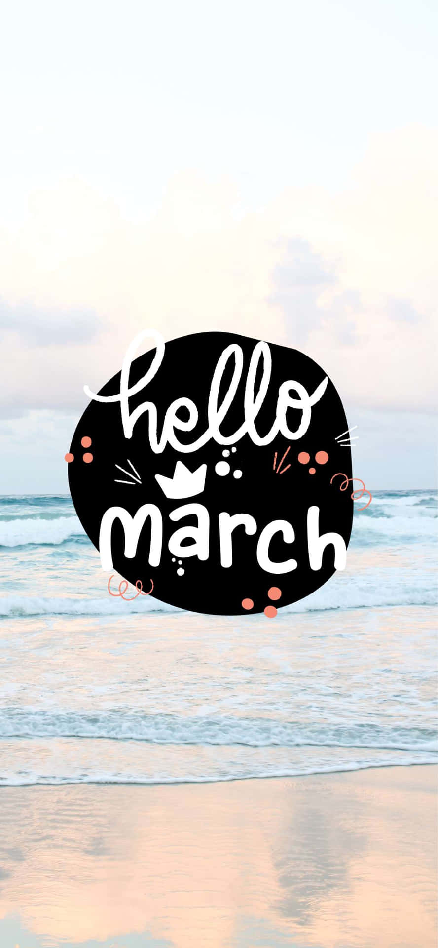 Hello March Calm Beach Digital Art