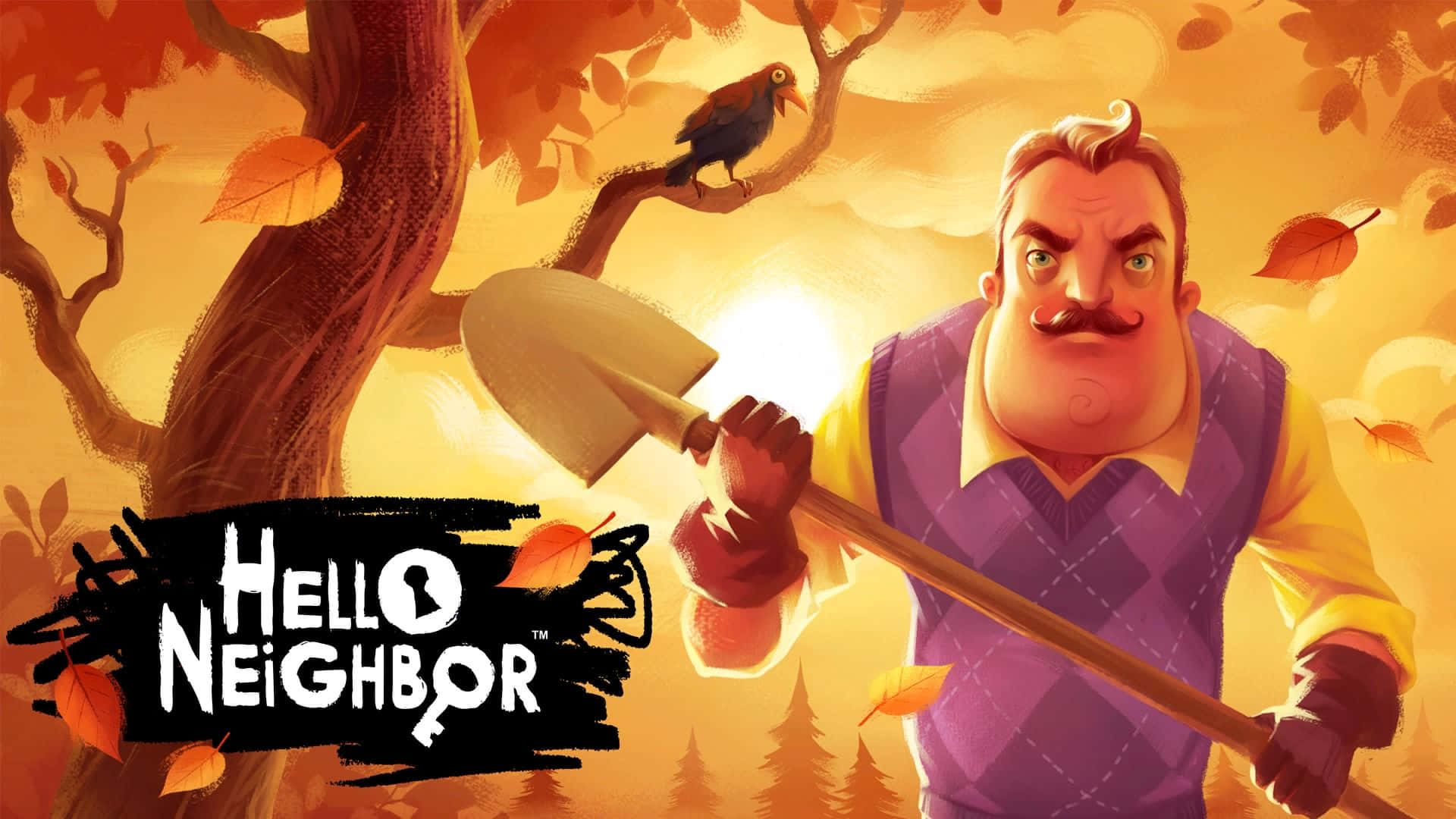 Hello Neighbor - A Man With A Shovel In The Fall