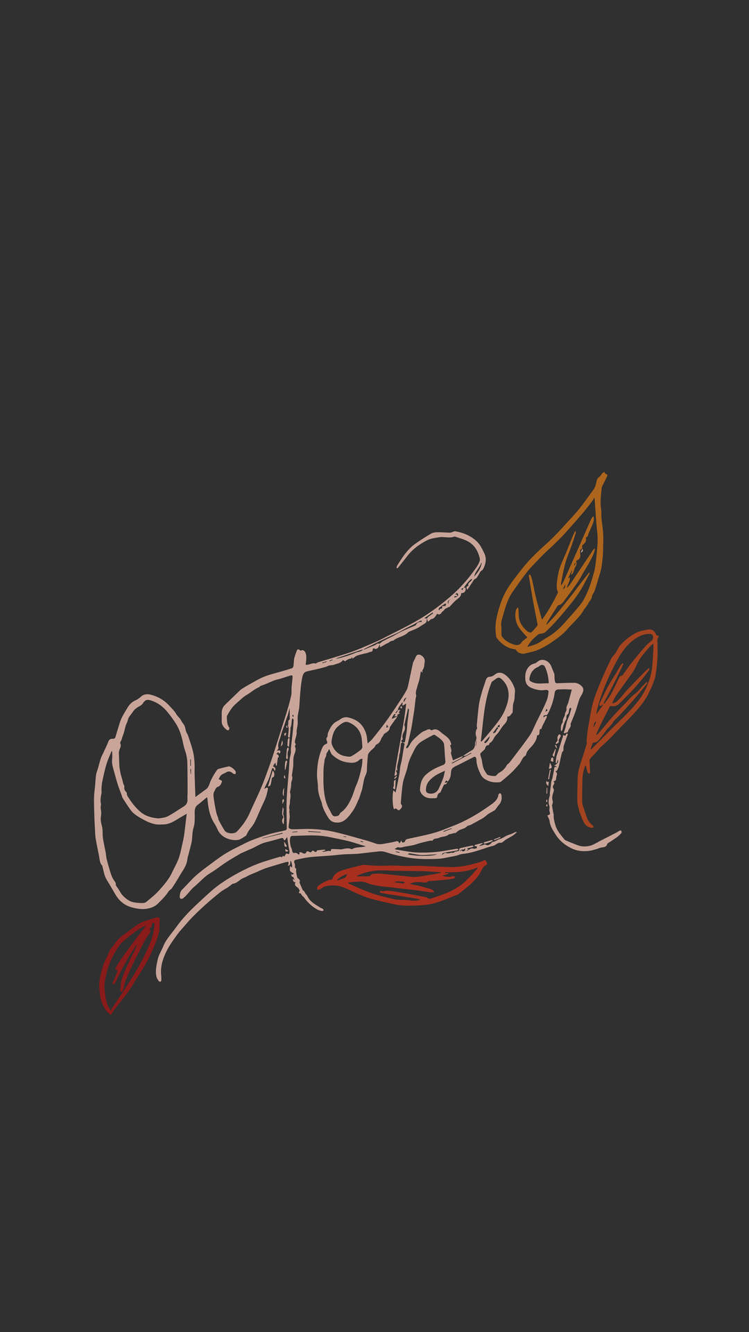 Hello October Chalk Design Background