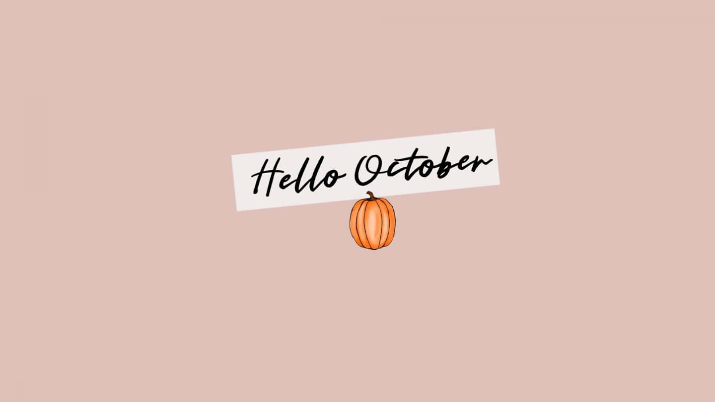 Hello October Cute Pc Landscape Background Background