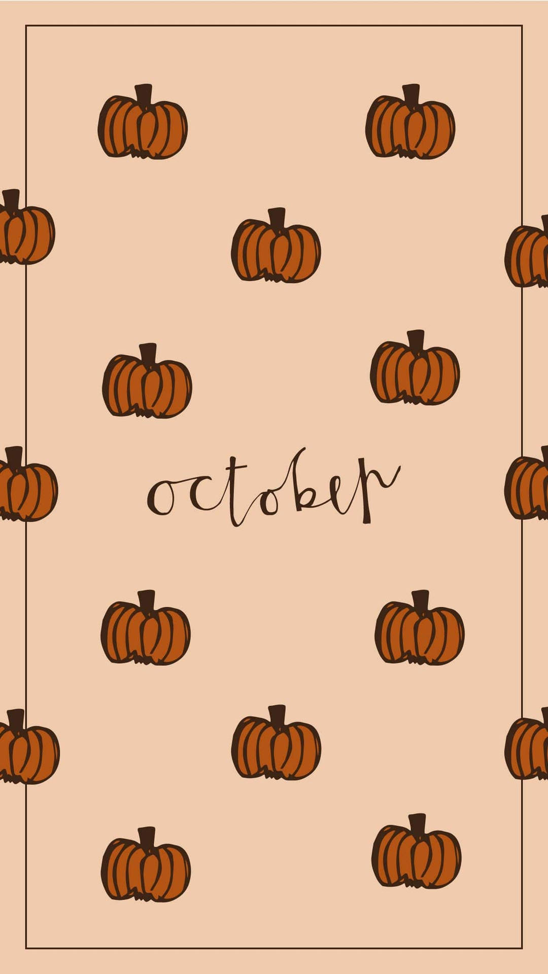 Hello October With Pumpkin Pattern