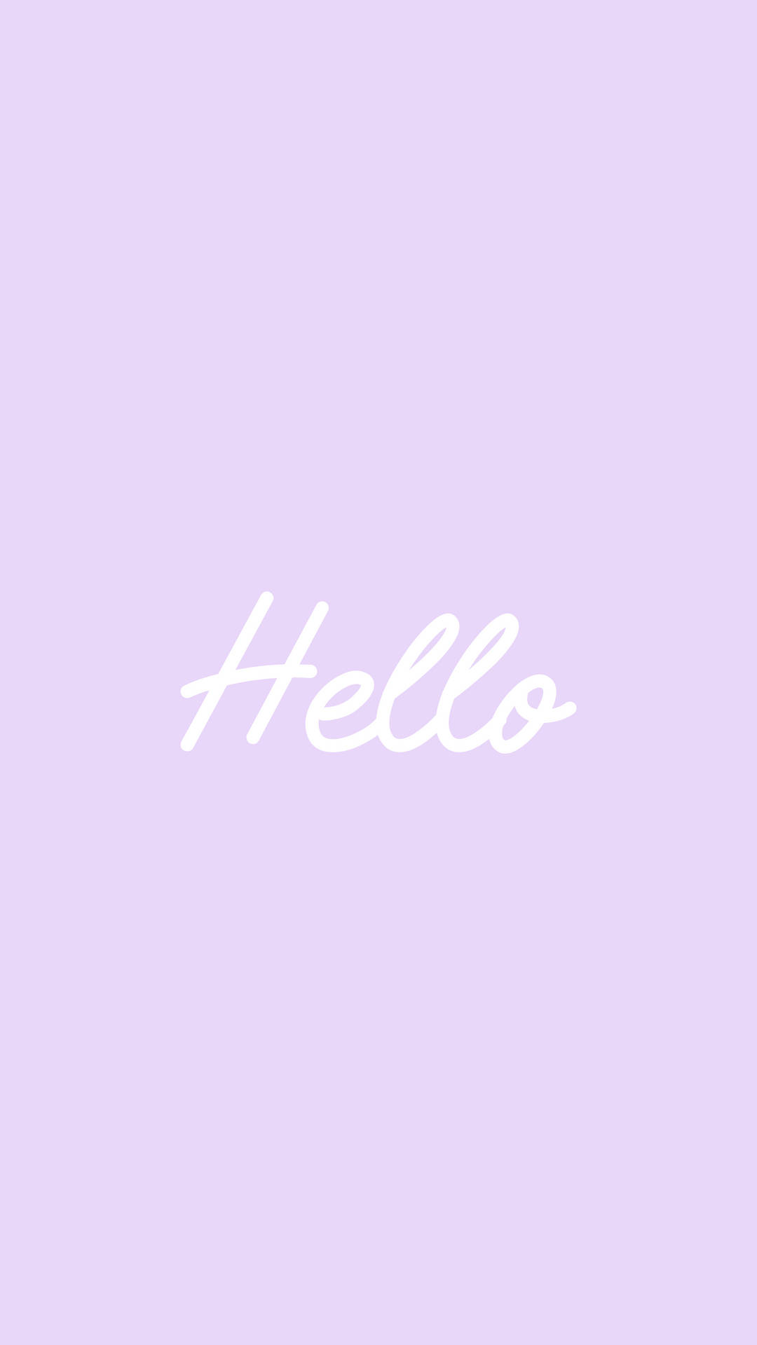 Hello Purple Pastel Minimalist Background