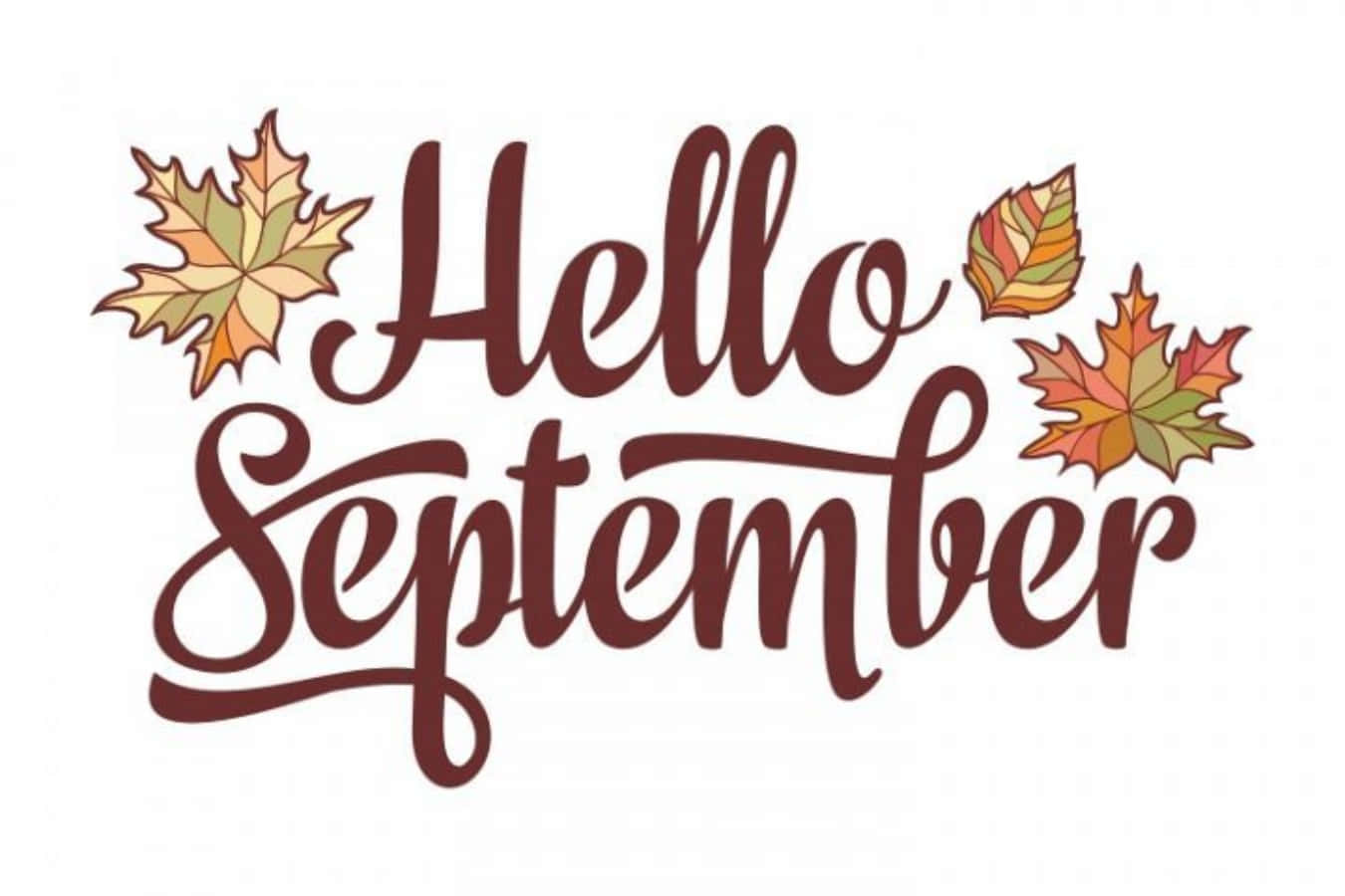 Hello September Artistic Text Greeting Background