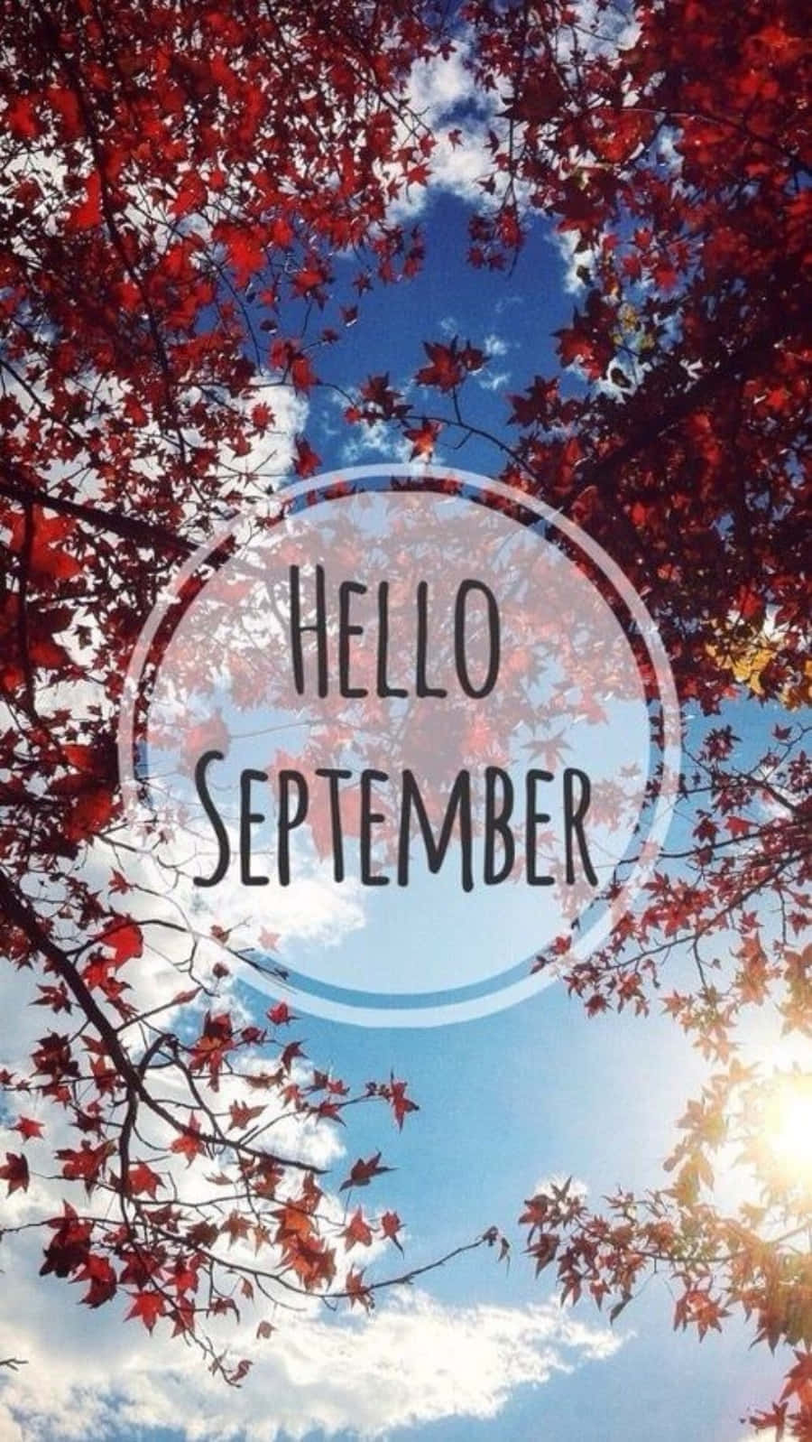 Hello September Sky View Background