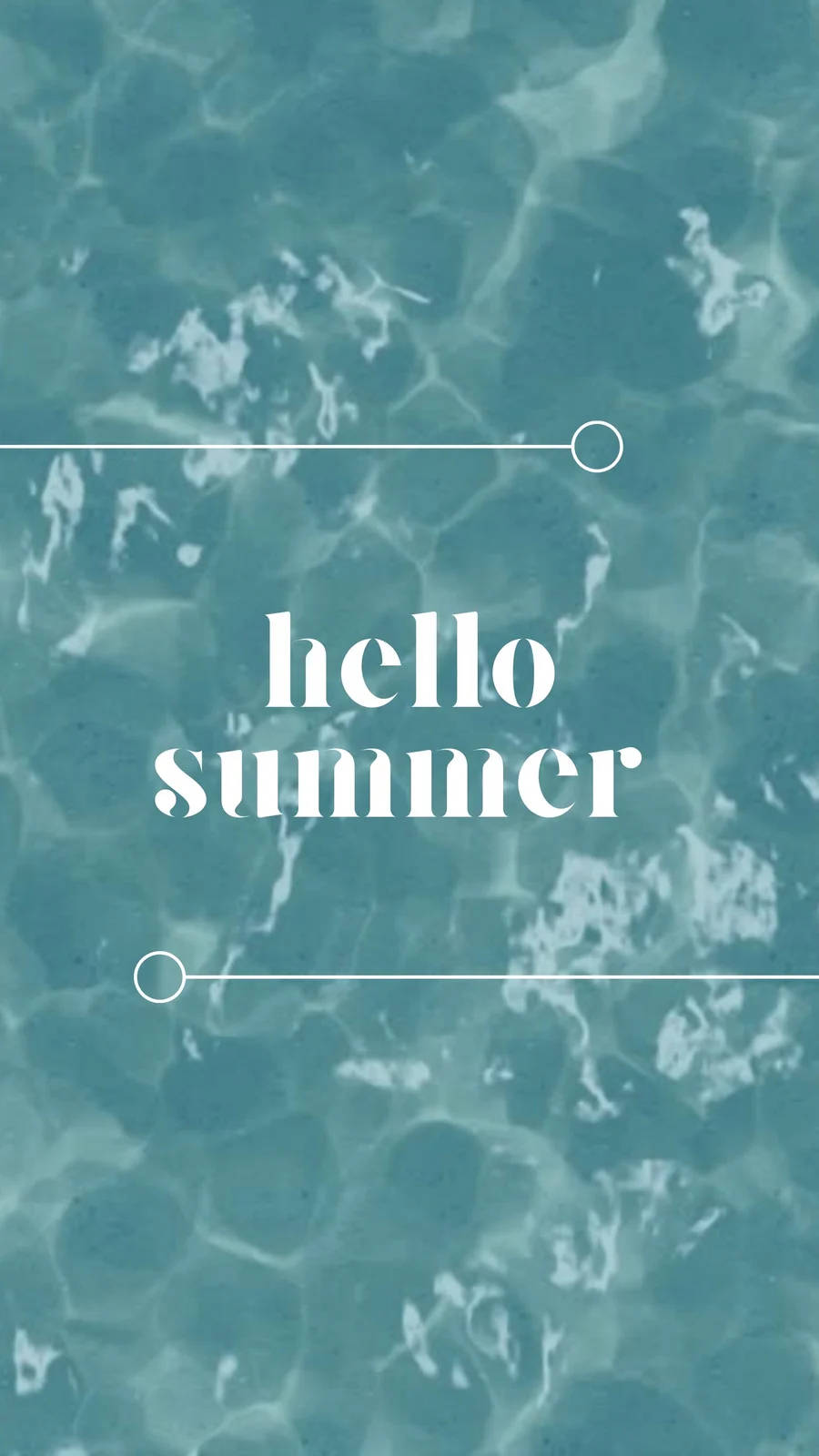 Hello Summer Iphone Blue Background