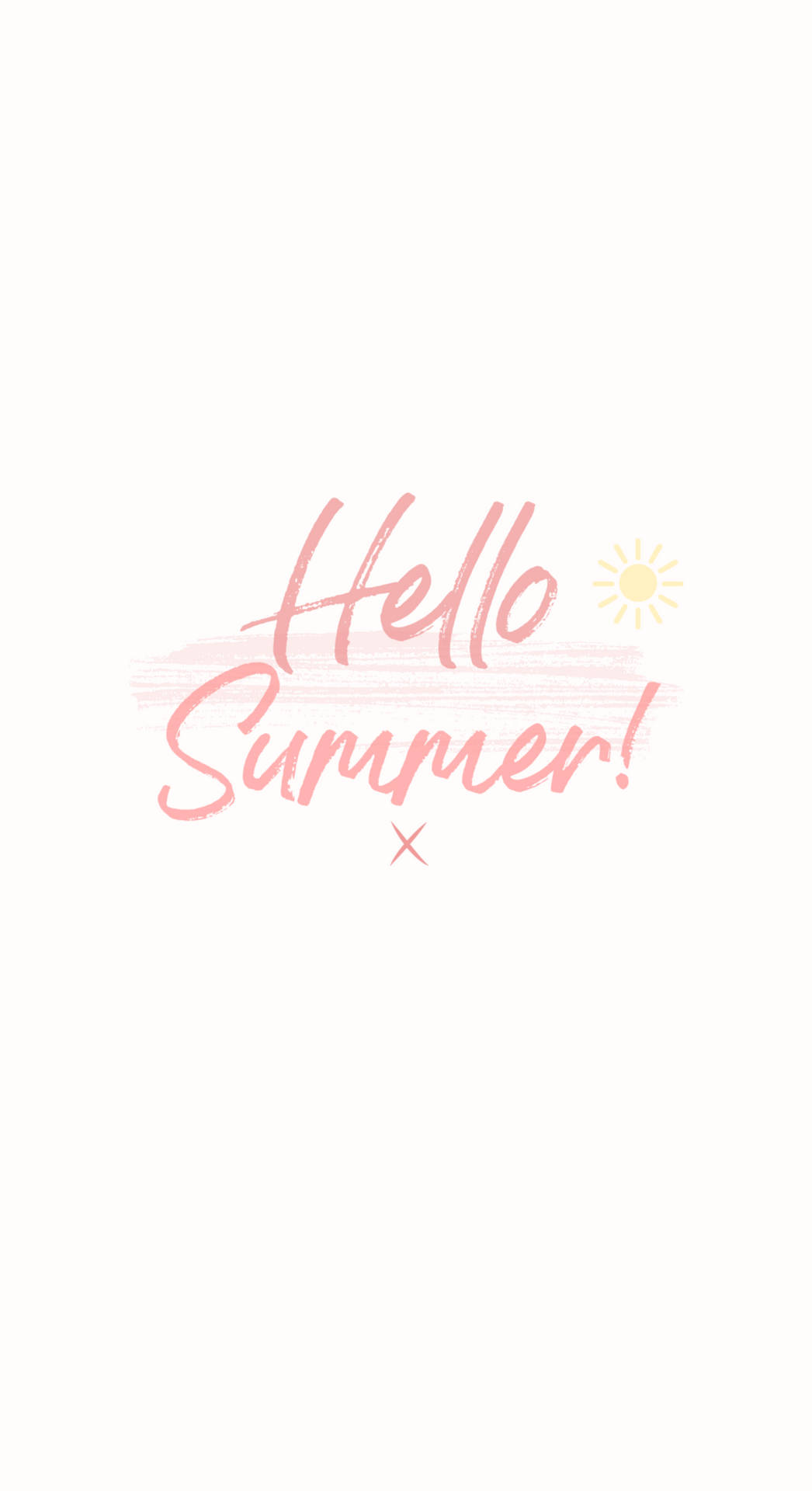 Hello Summer Pink Aesthetic Art Background