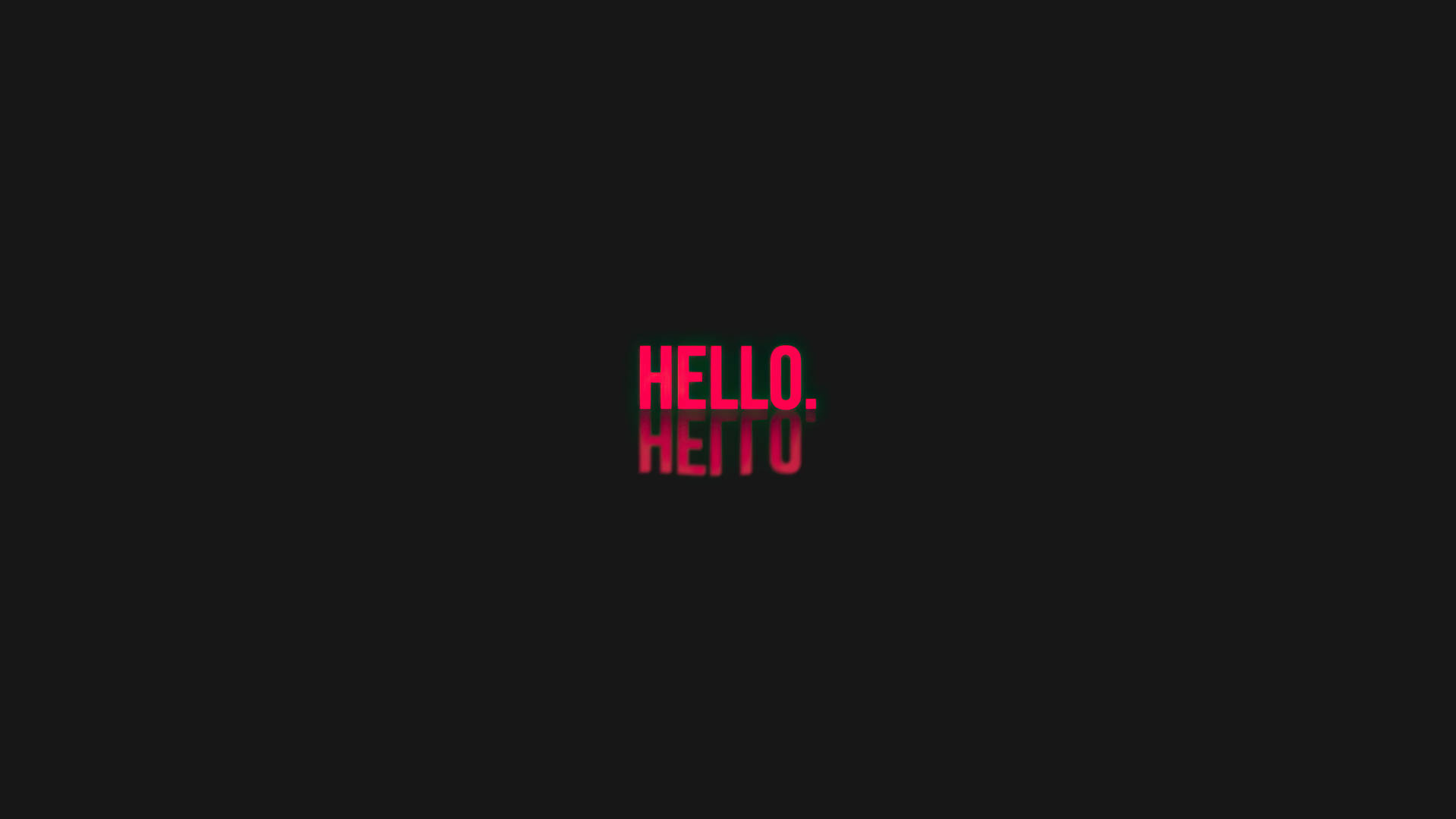 Hello Typography In Black Background